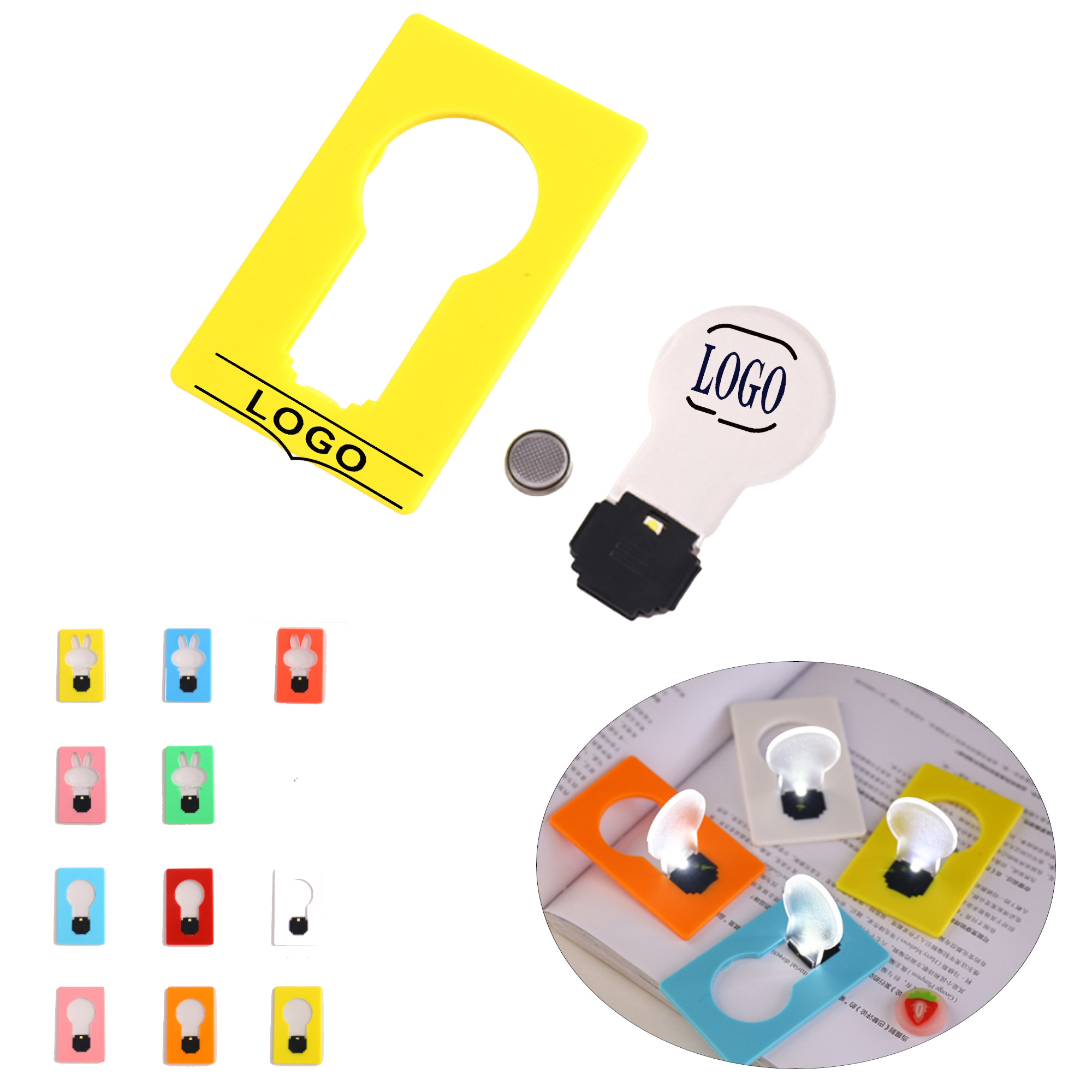 LED Foldable Card Mini Night Light Portable Glowing Decor 4