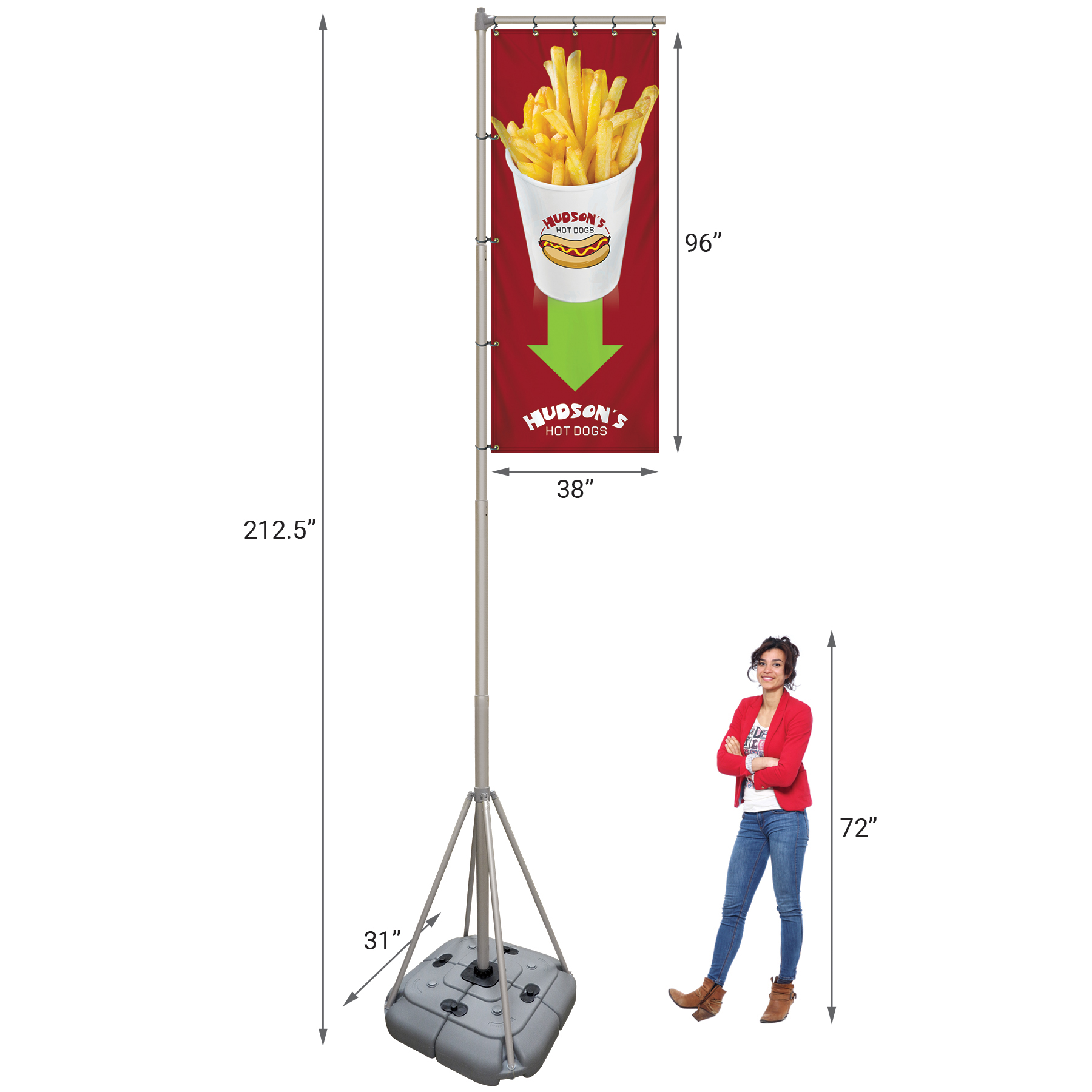 8' Giant Flagpole Kit 3