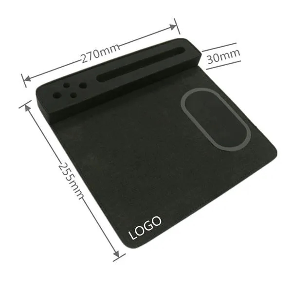 Fast Wireless Charger Mousepad With Pen Holder 5