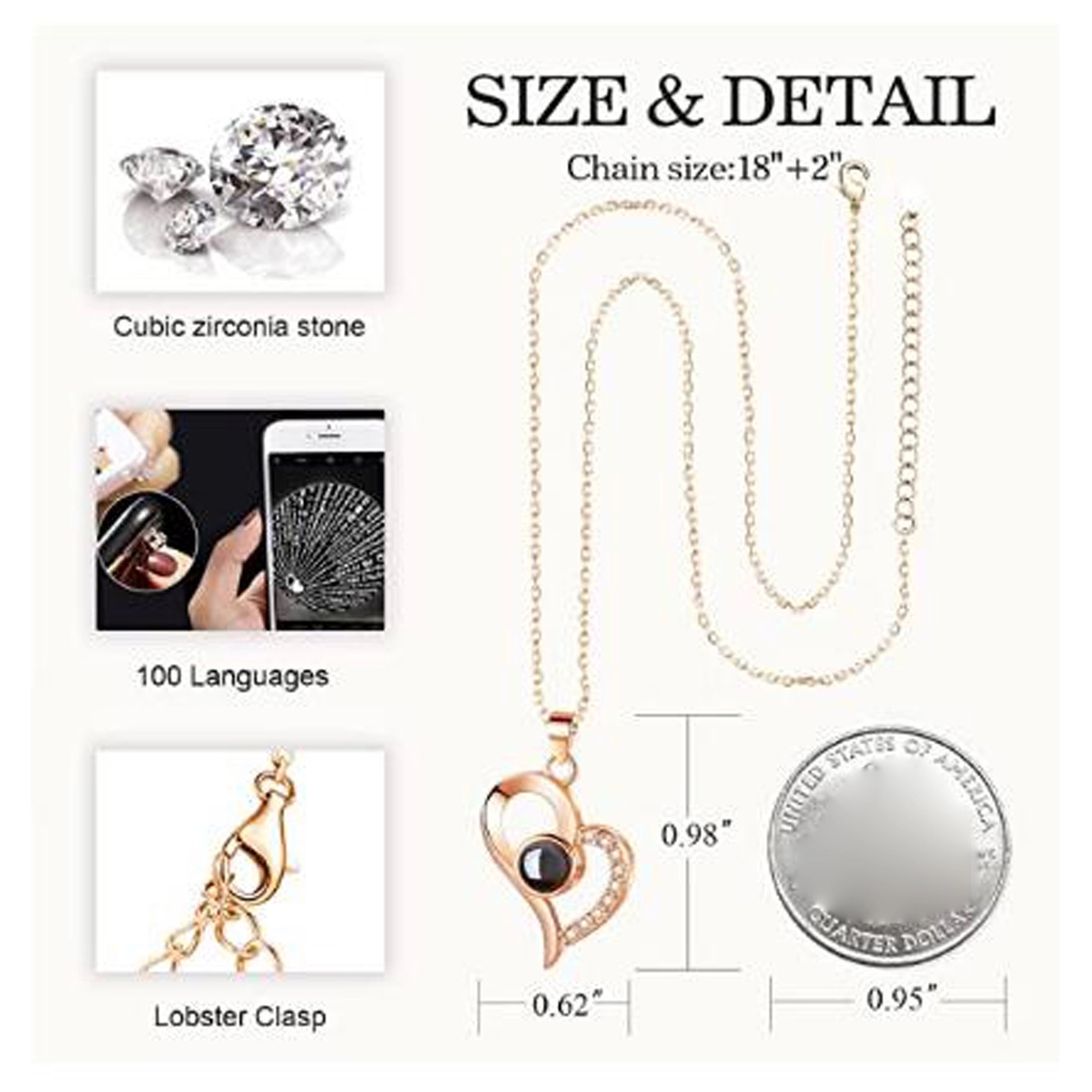 I Love You Necklace 100 Languages 2