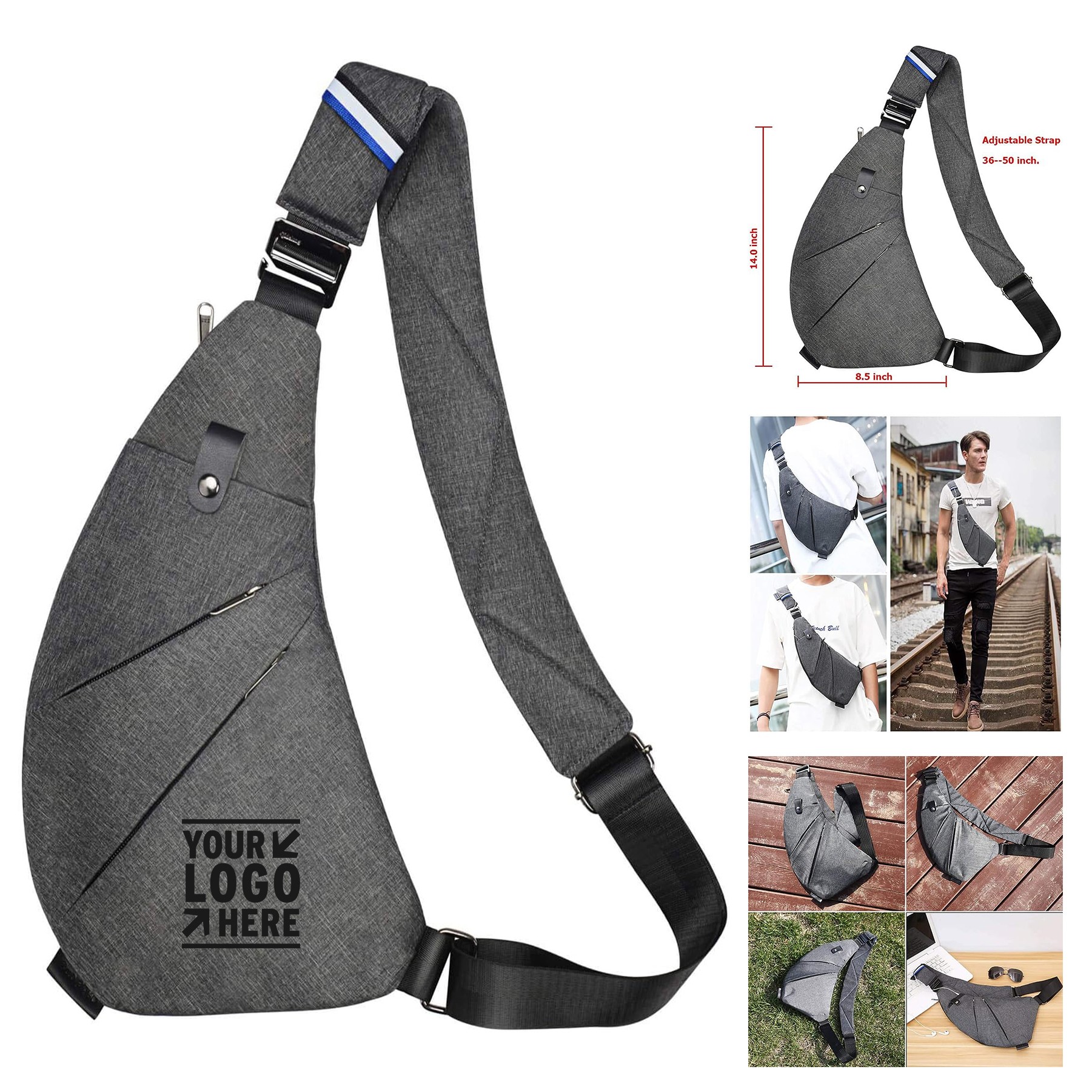 Chest Backpack Casual Daypack Shoulder Crossbody Lightweight Anti Theft Outdoor Sling Bag 2