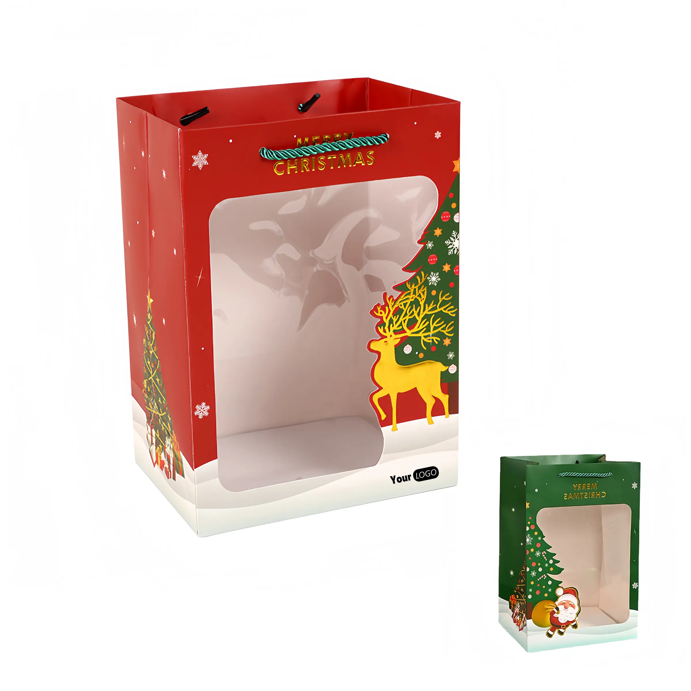 Paper Christmas Gift Bag Tote 3