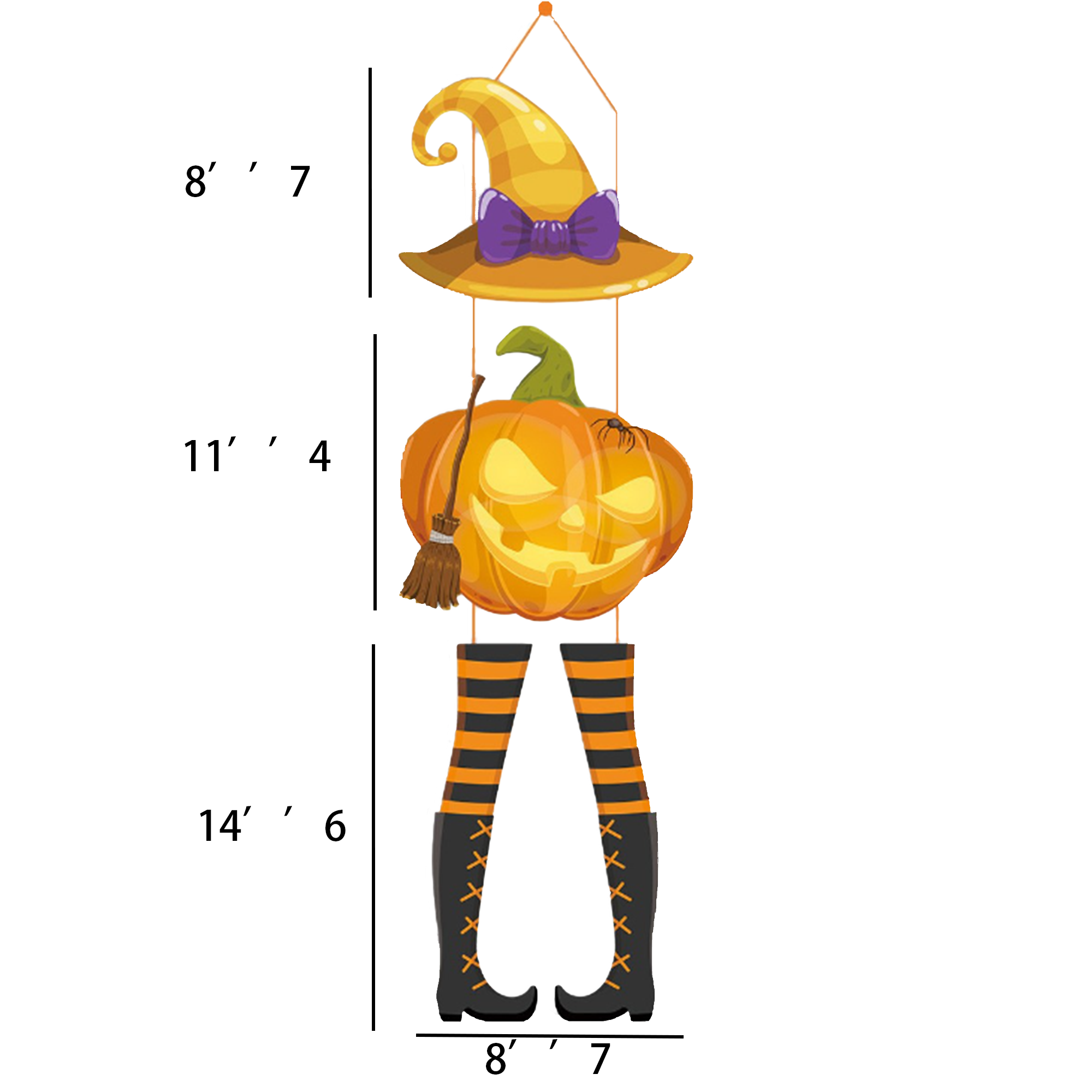 Halloween Boxwood Party Door Ornament 5