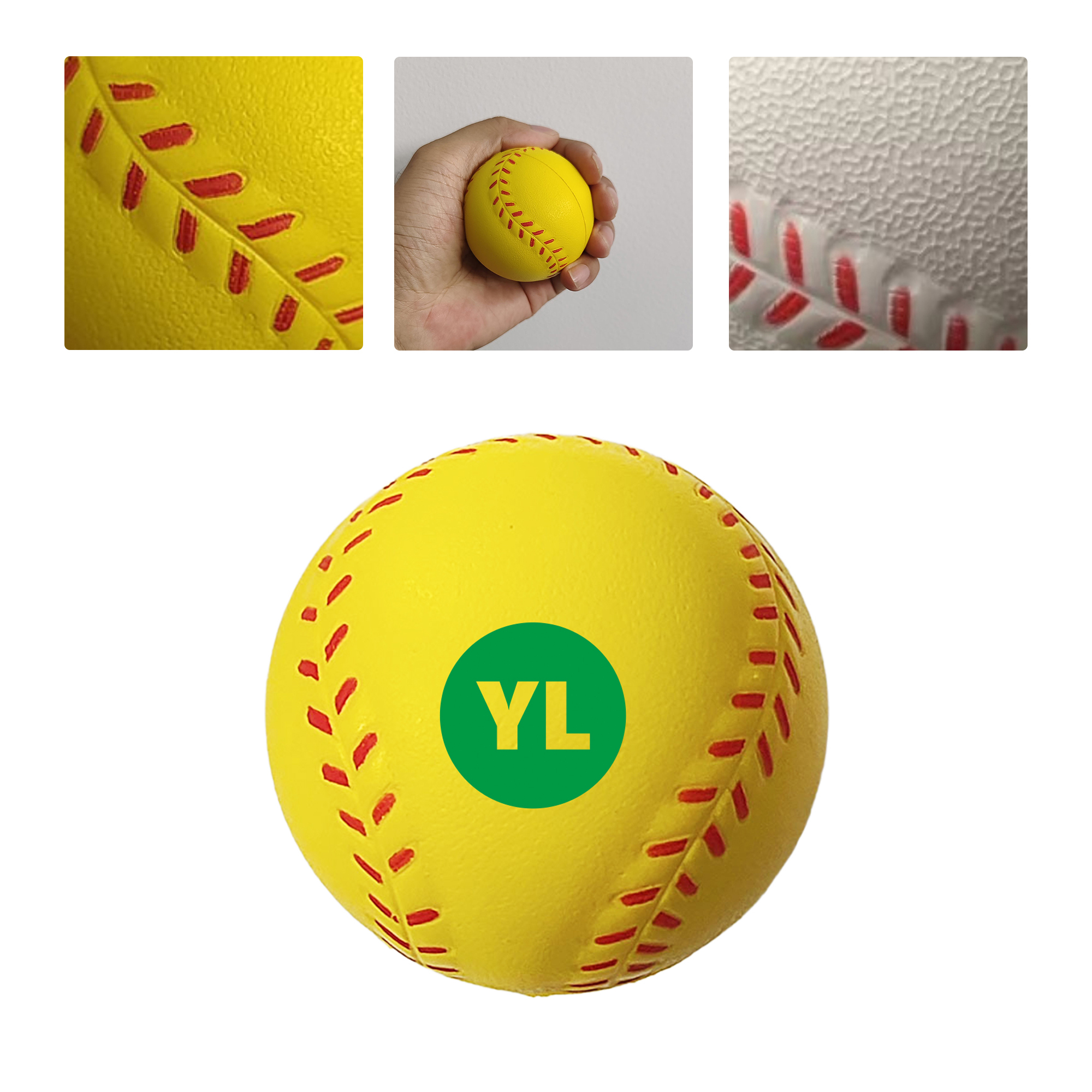 MOQ50 Custom PU Foam Baseball Stress Ball 1