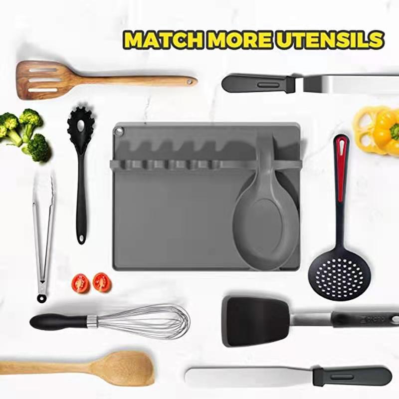 2 in 1 Silicone Spoon Rest 2