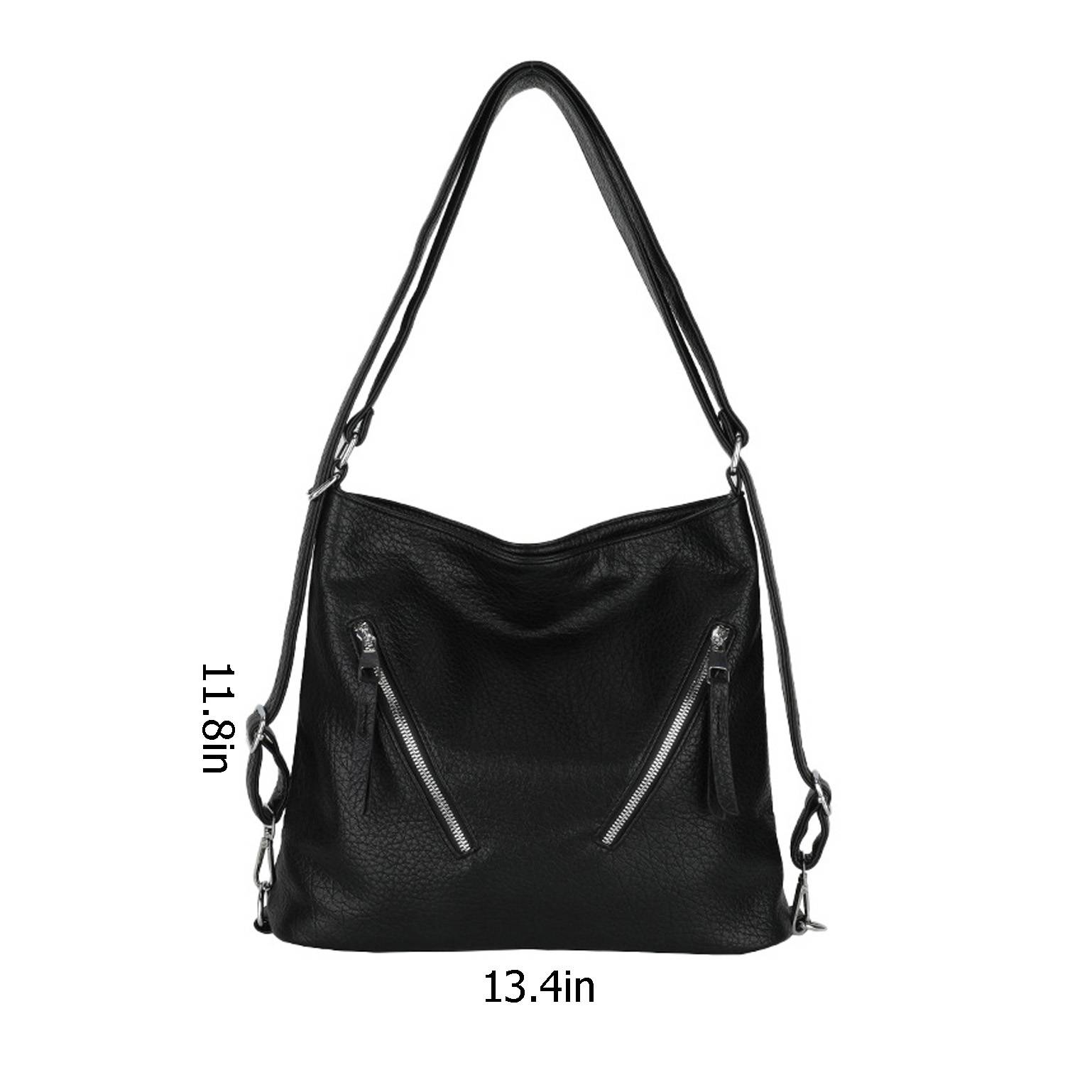 Pu Leather Commuter Shoulder Tote Bag 2