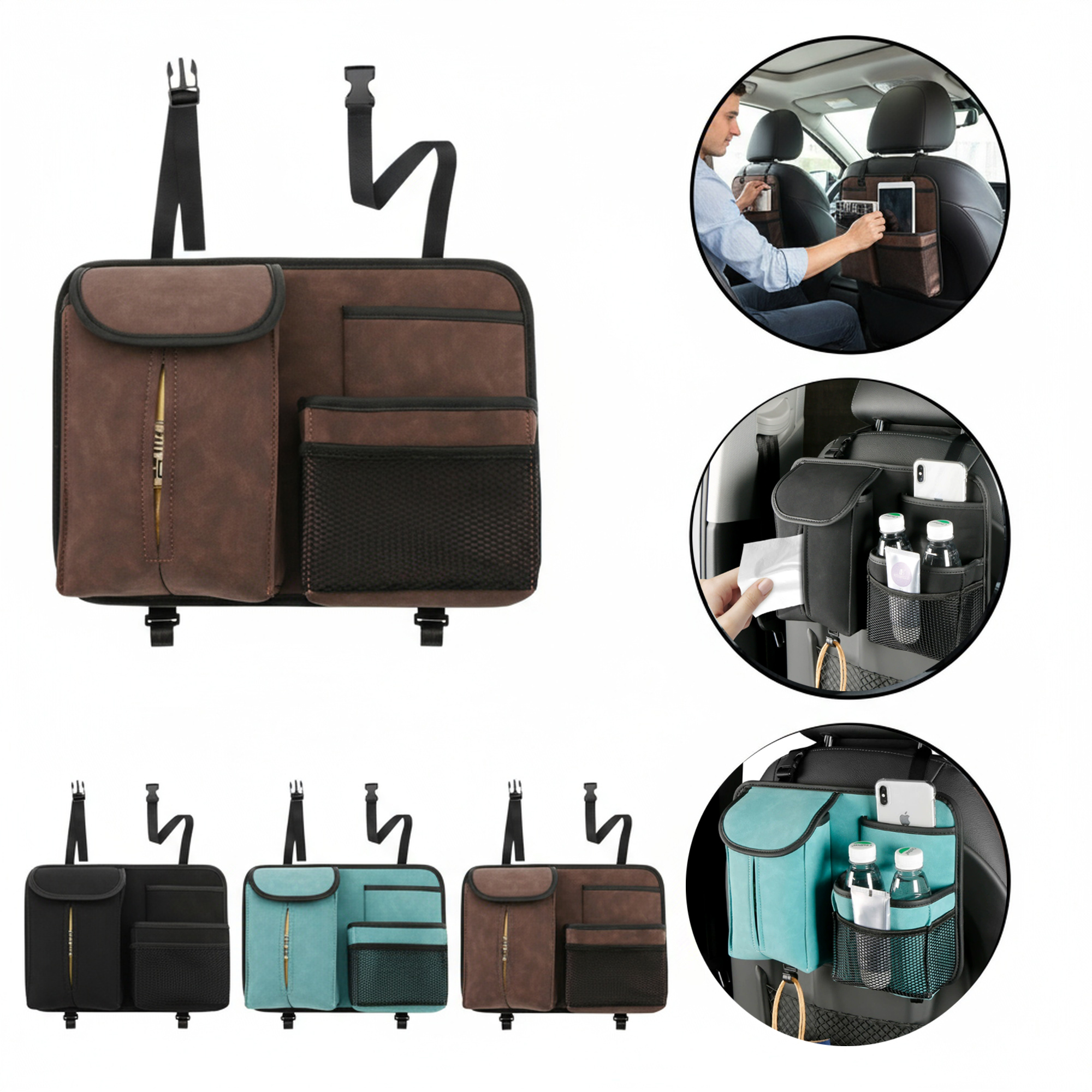 Car Backseat Organizer Storage Box for Front Seat Access 4
