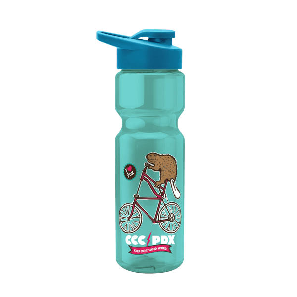 Blazer 28oz Transparent Bike Bottle w/Drink-thru Lid 495