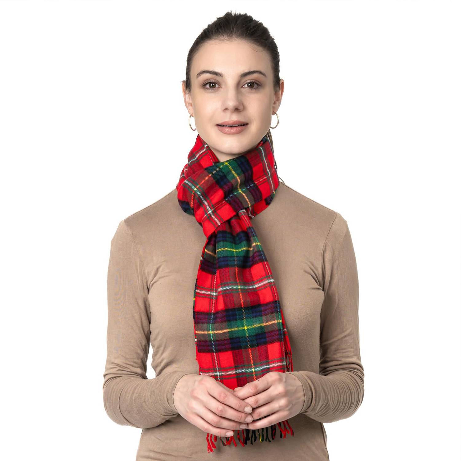 Autumn/Winter Christmas Checkered Scarf 3