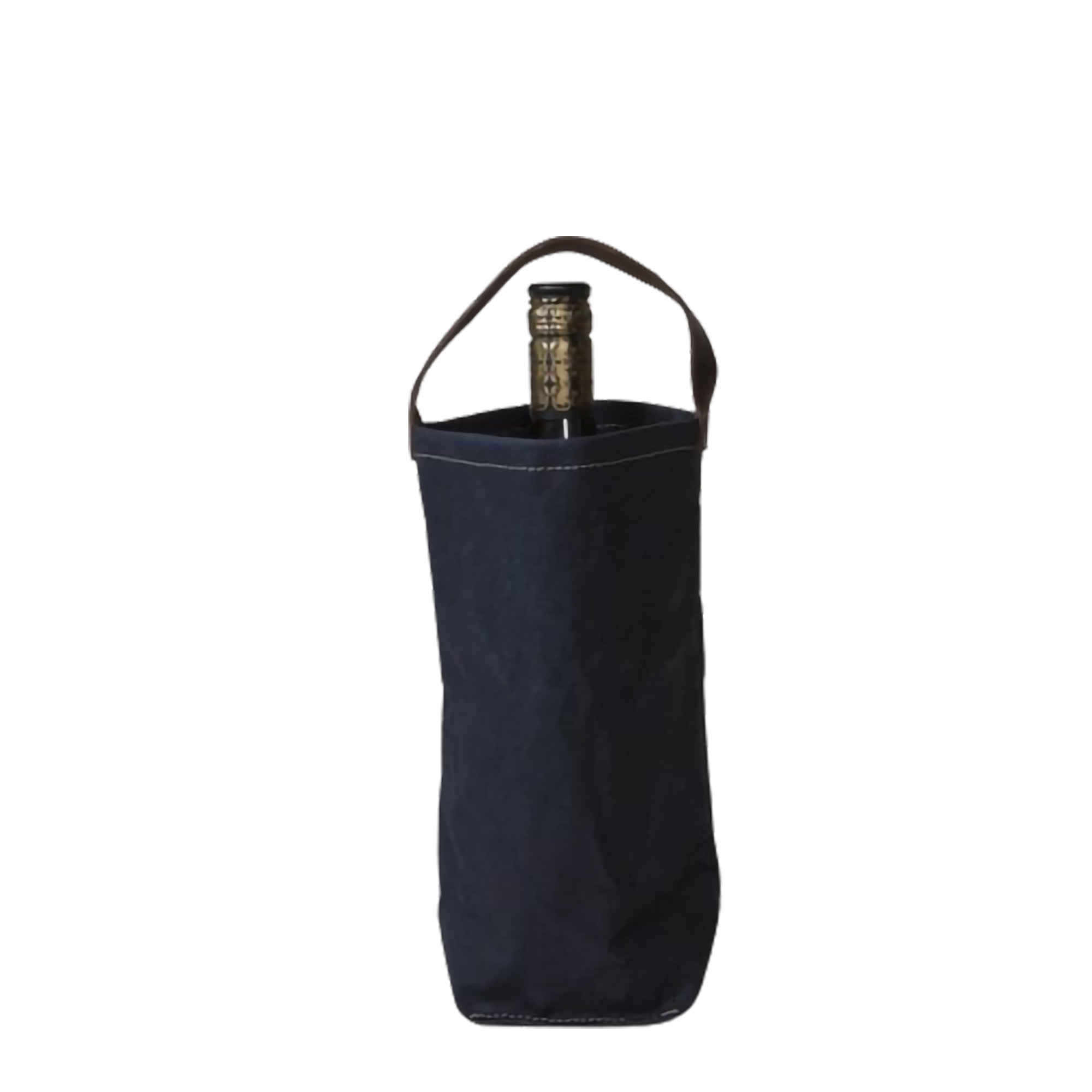 Washed Paper Connoisseur Single Bottle Wine Tote Bag 2