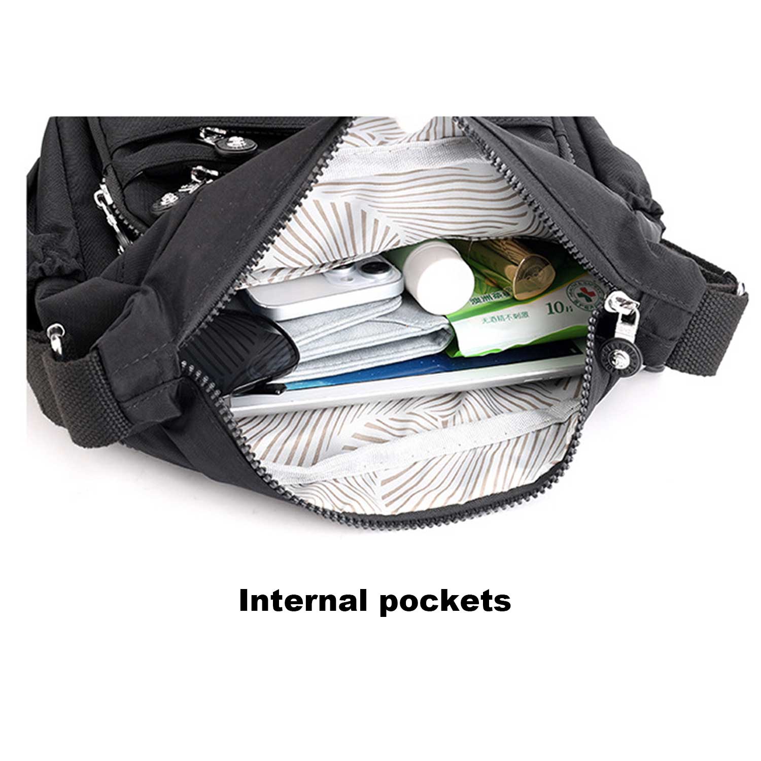 Spacious Waterproof Nylon Shoulder Bag 3