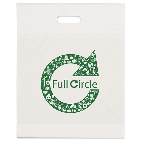 Eco Die Cut Handle Bag - 15W x 19H x 3 - Flexo Ink Print 1