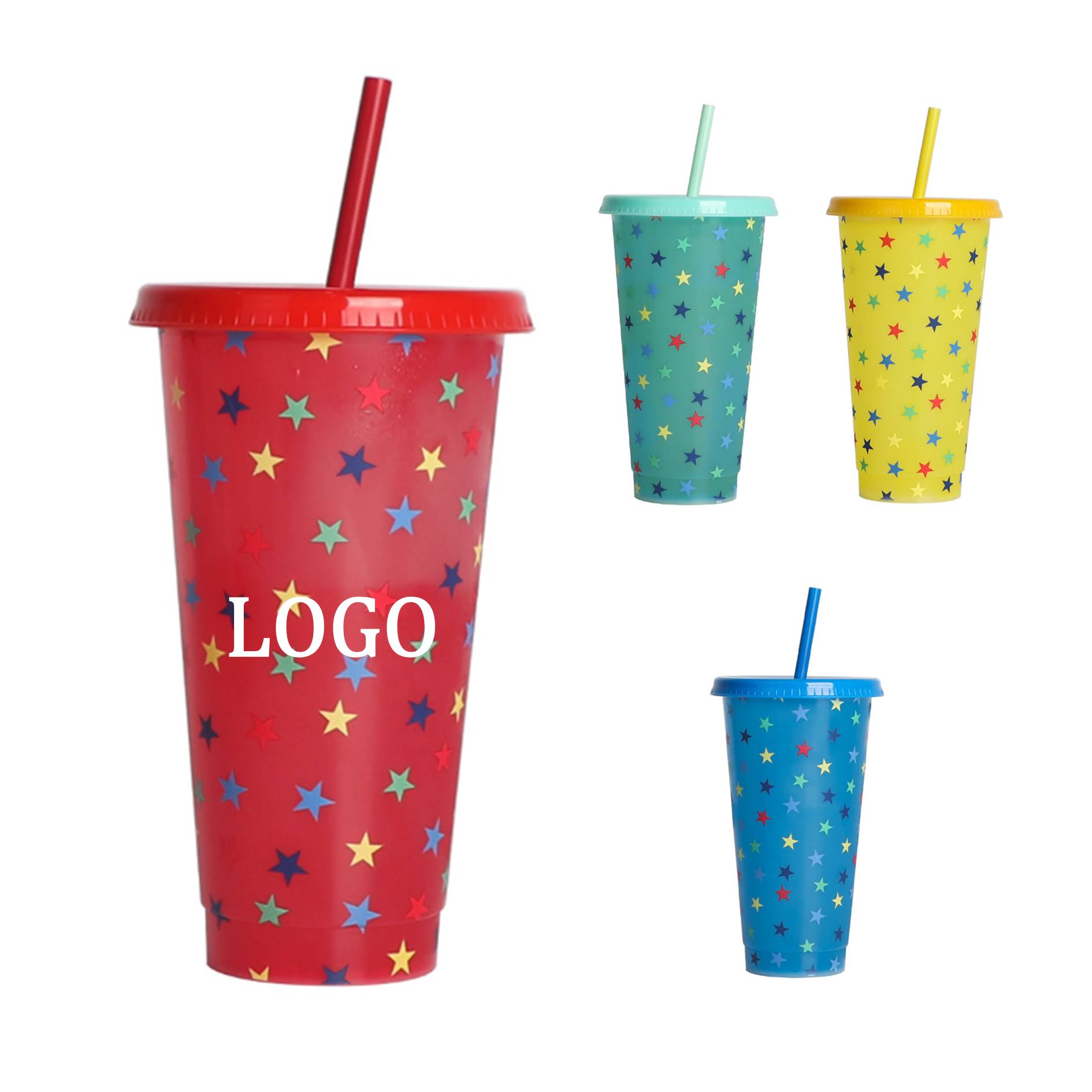 Color Changing Stadium Cup w/Straw & Lid 2