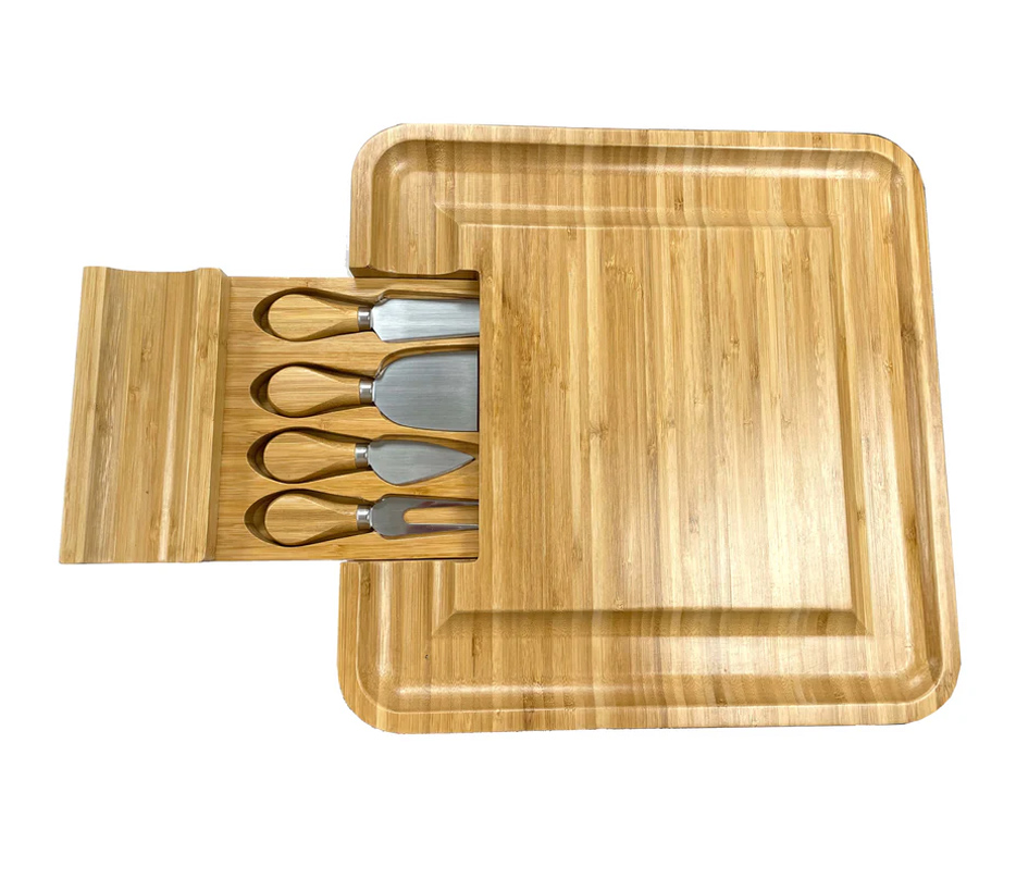 Bamboo Cheese Cutting Board with Tools 4