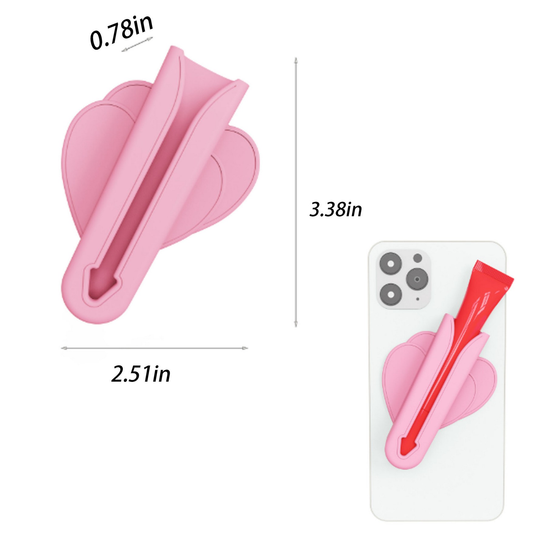 Silicone Lip Gloss Phone Case Stand 2