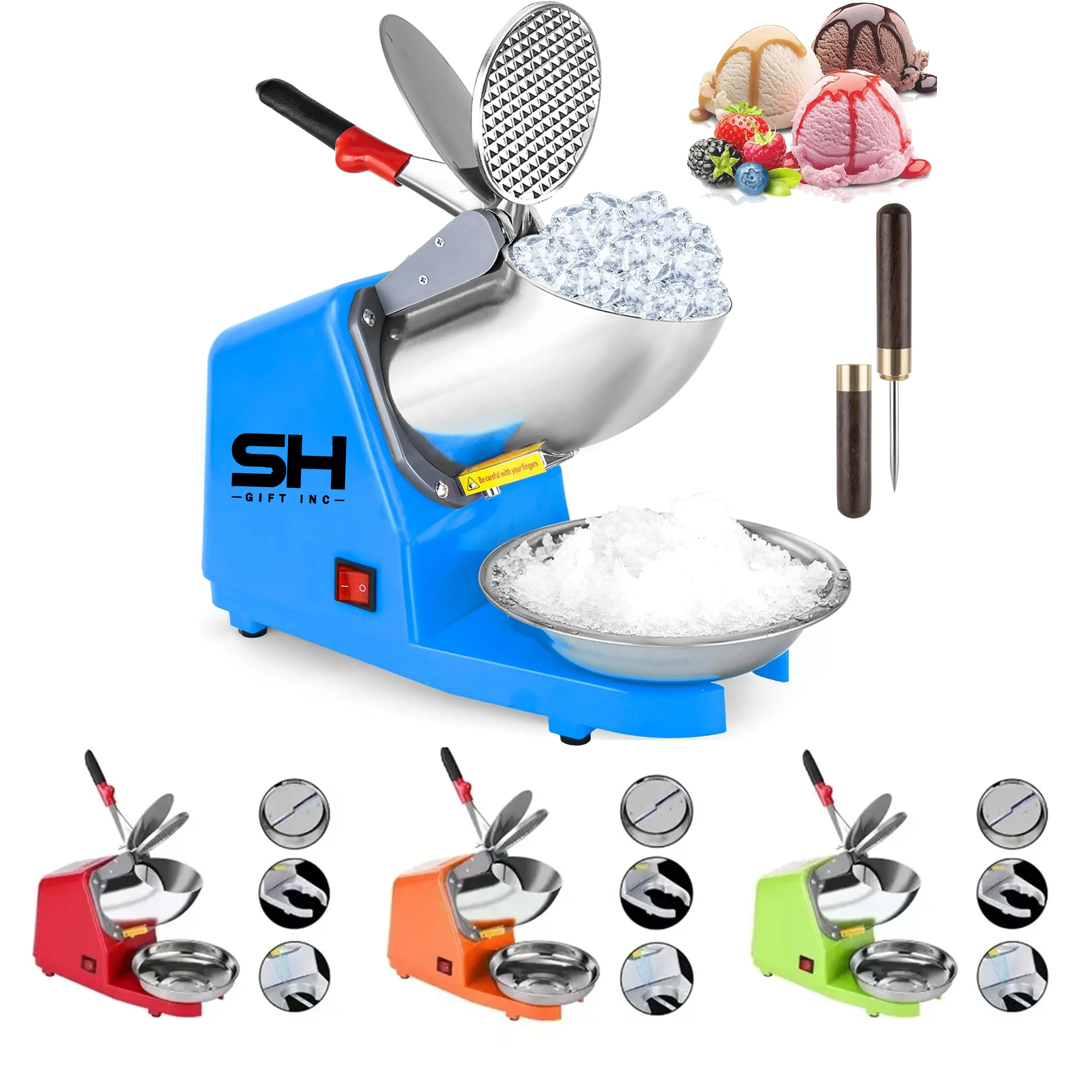 Electric Shaved Ice Machine with Pick 6