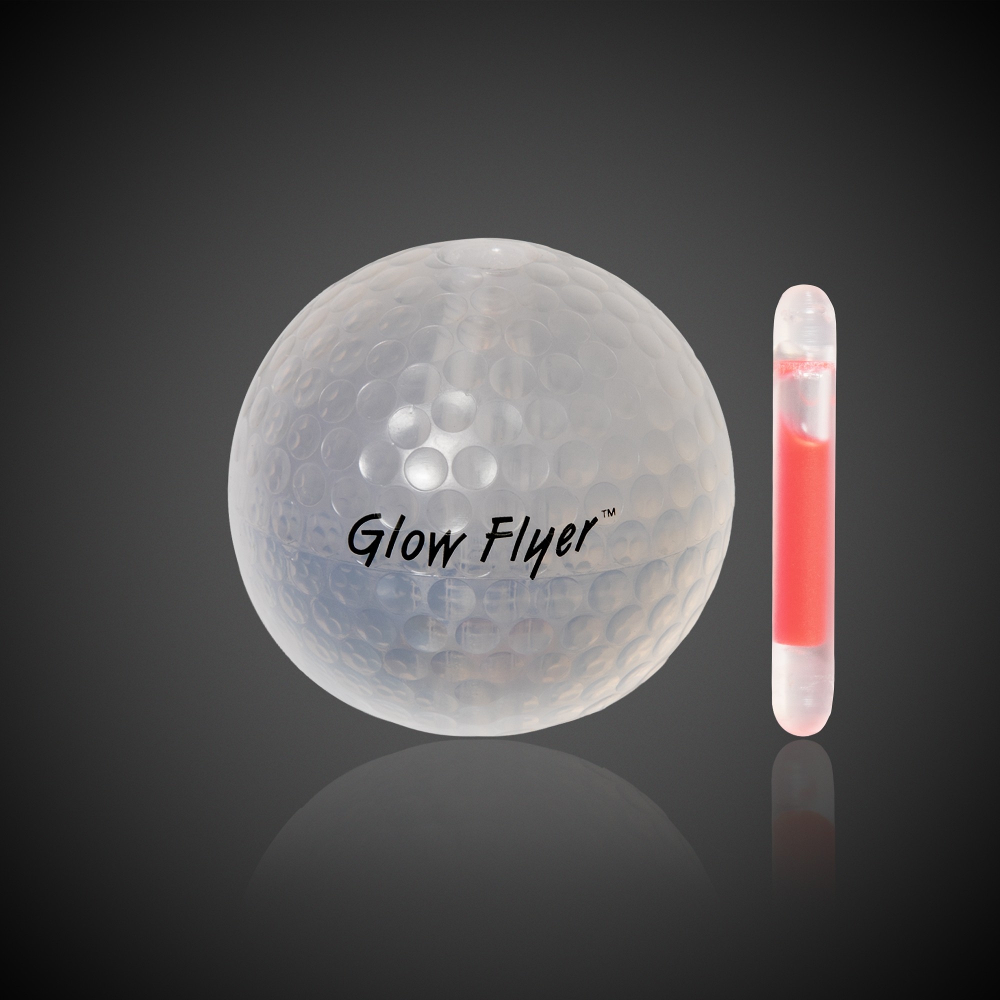 RED GLOW FLYER GOLF BALL (with a 1 1/2'' Jumbo Lightstick) 5