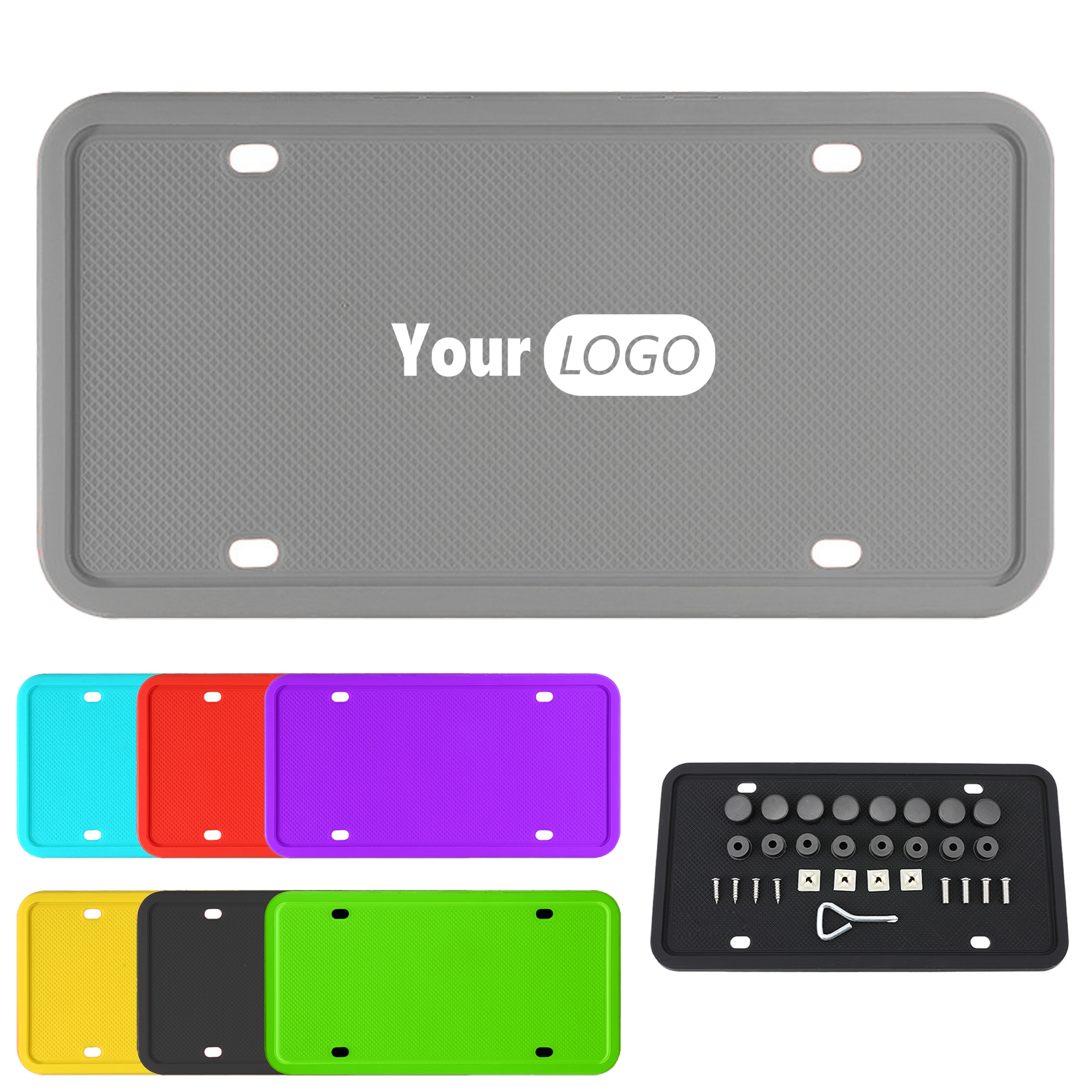 Silicone Weatherproof License Plate Cover 4