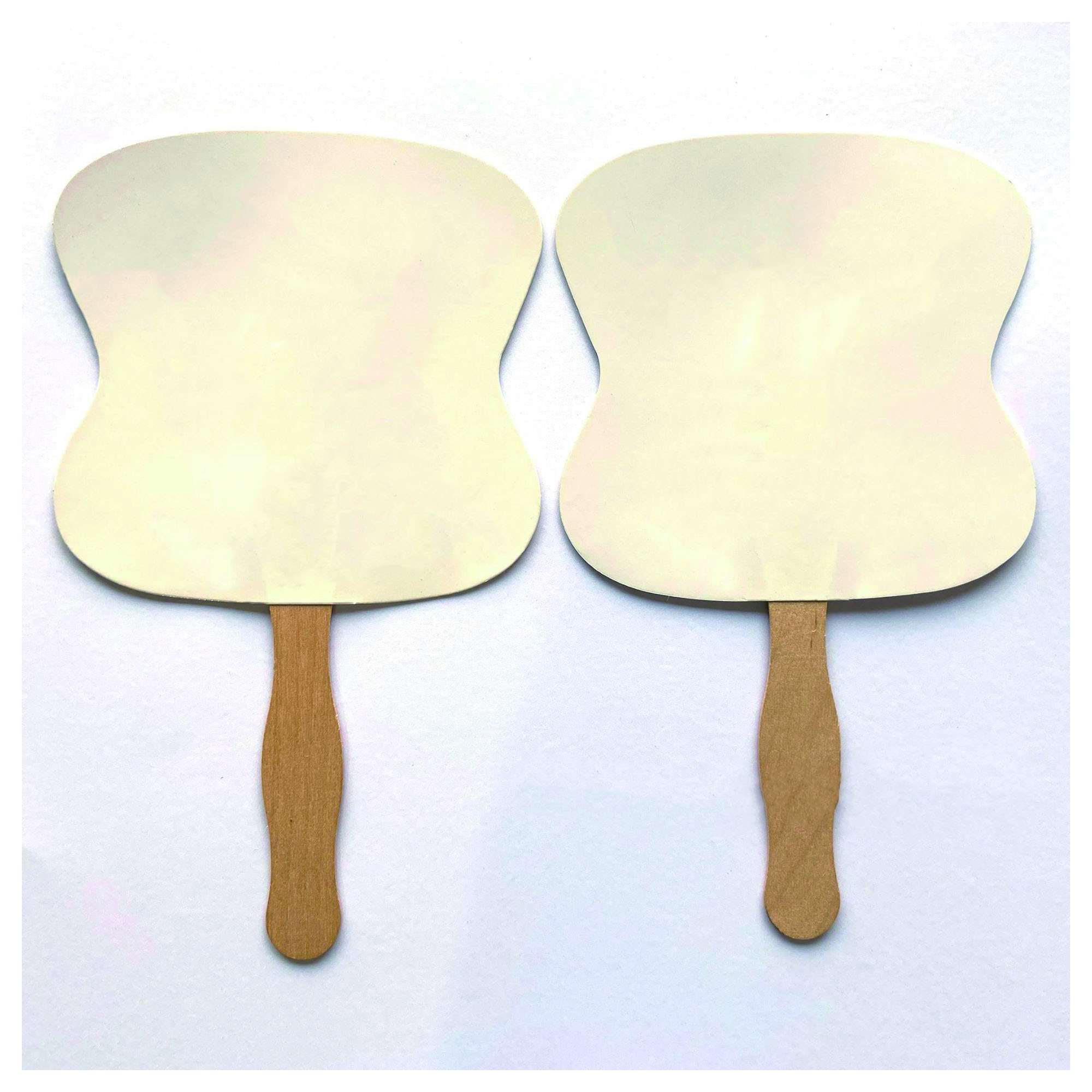 Practical Paper Fan With Wooden Handle Full Color 3