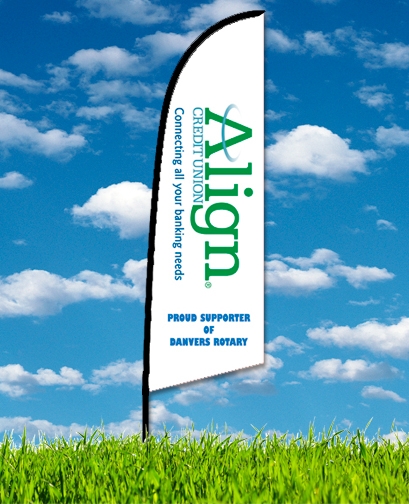Rush 48 Hour Zoom 2 Straight Flag w/ Stand - 8ft Single Sided Graphic 5