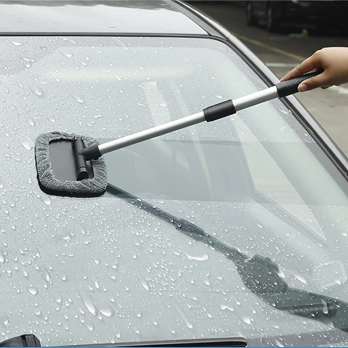 Microfiber Windshield Cleaning Tool Long Handle For Car 7
