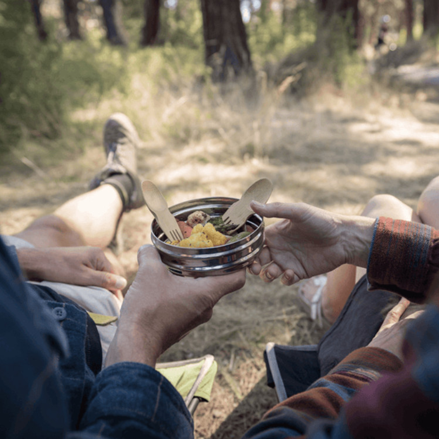 Mini Bamboo Fork and Spoon Combo 3