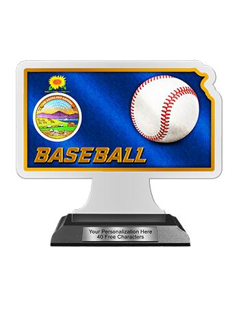 State Acrylic Trophy: 6" Kansas Shape (Event type 2