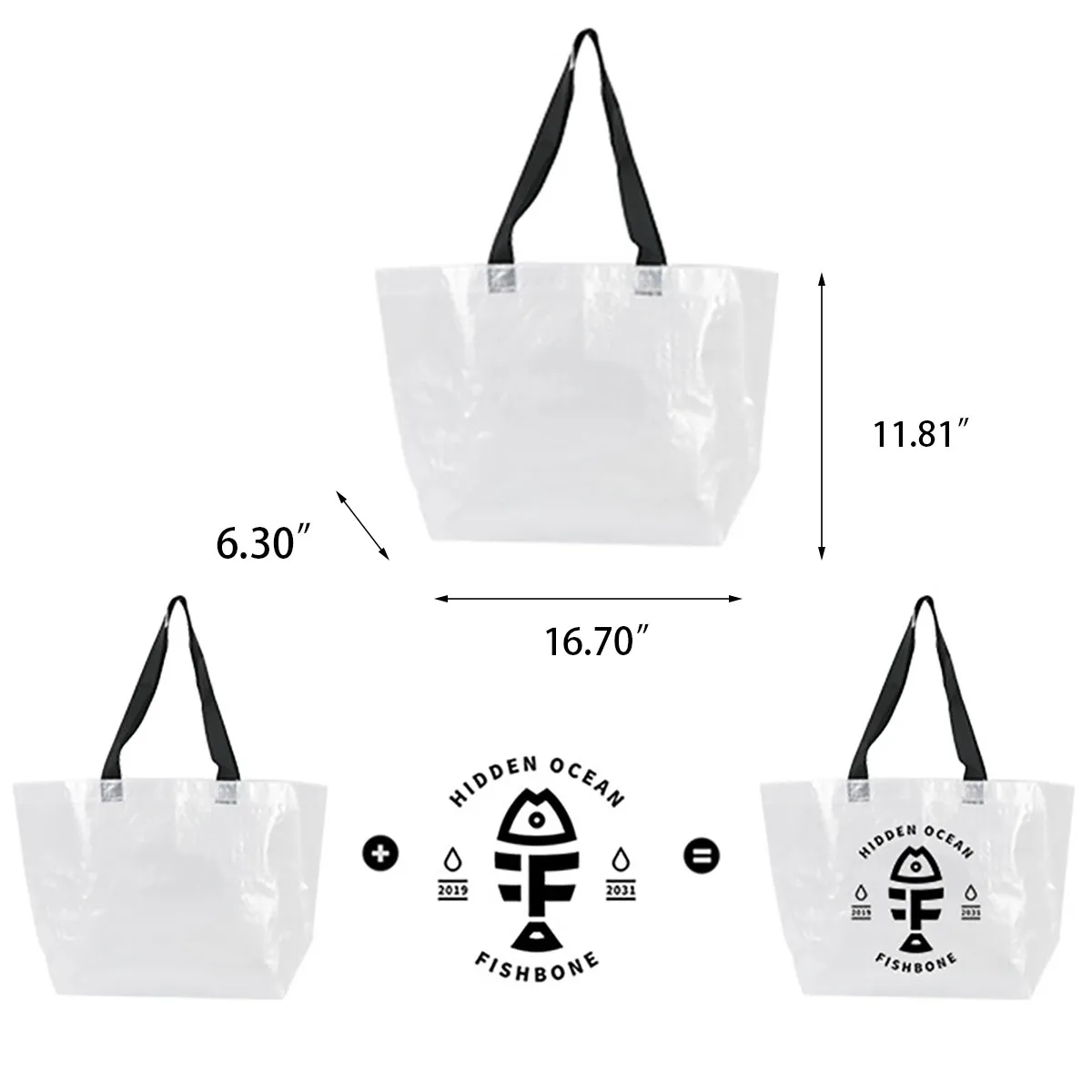 Customizable Reusable Grocery Shopping Woven Plastic Bags 1