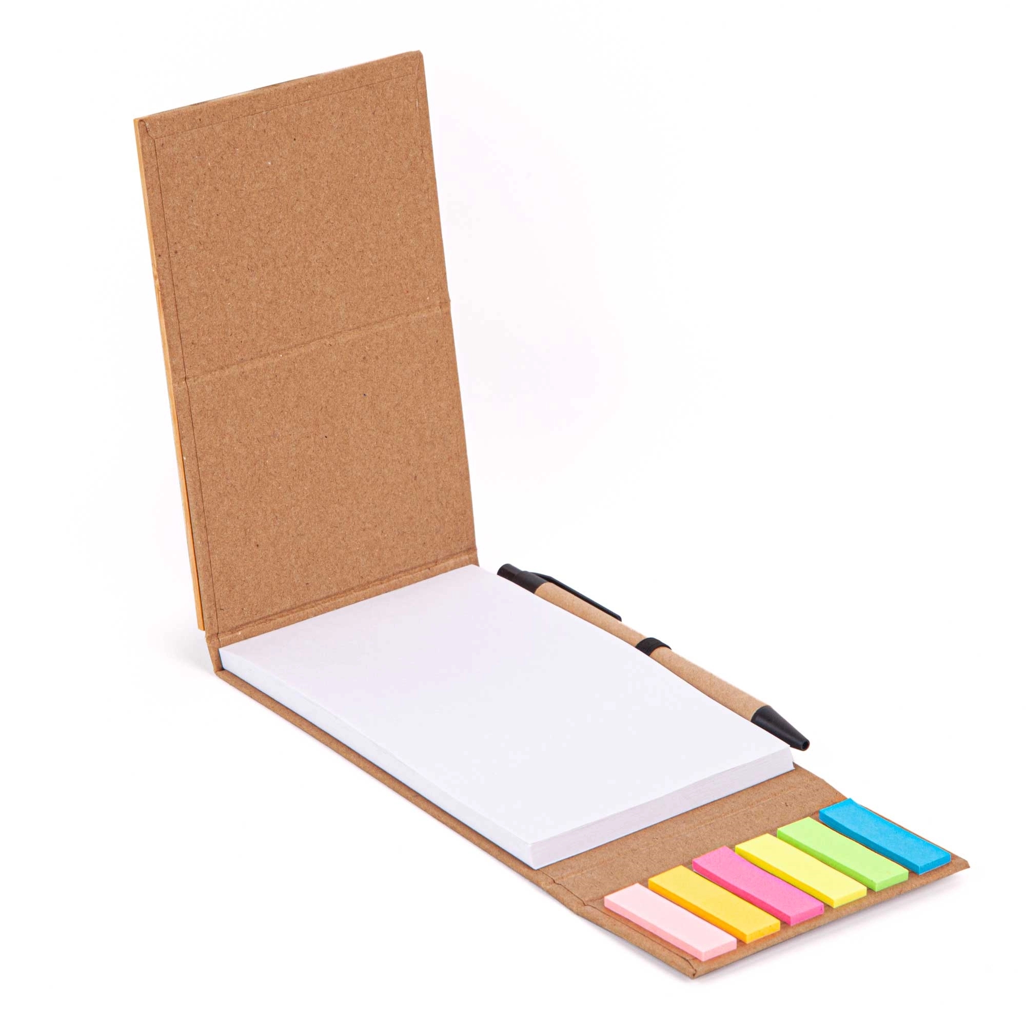 4x6 Bamboo Phone Holder Notepad & Pen Set with Sticky Notes 3
