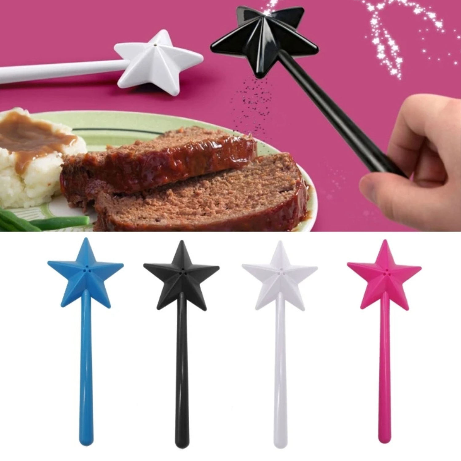 Magic Wand Shape Plastic Pepper Seasoning Dispenser 5