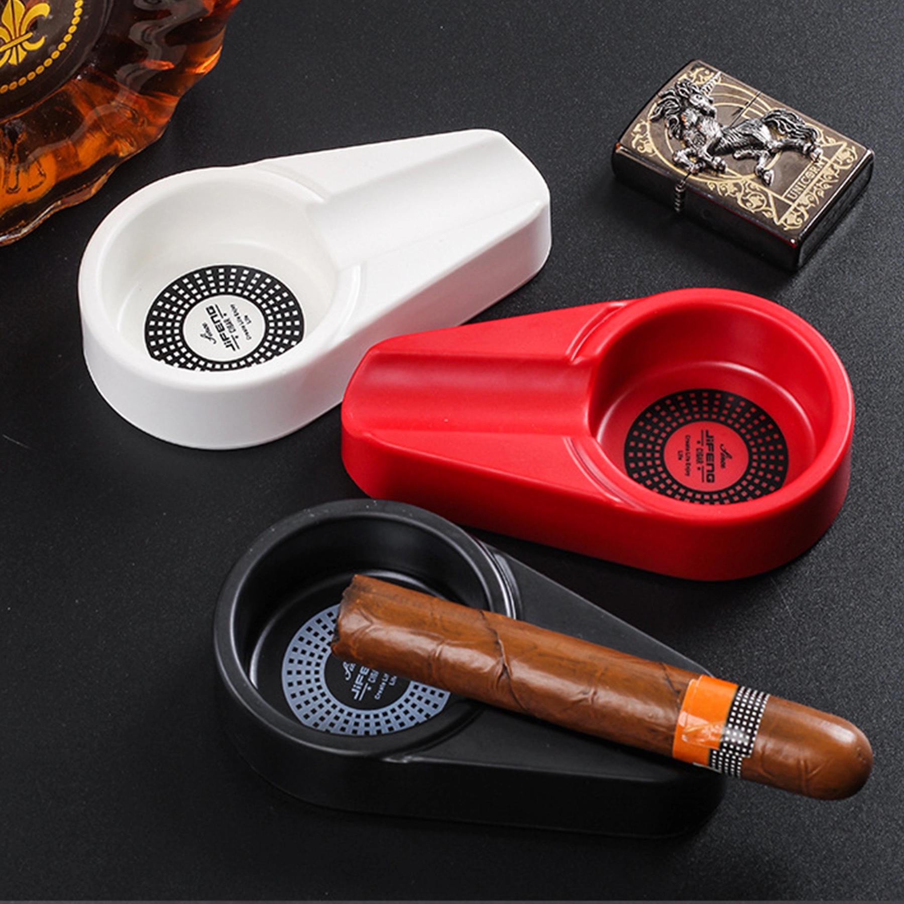 Cigar Ashtray Travel Portable Ash Tray for Cigarettes 2
