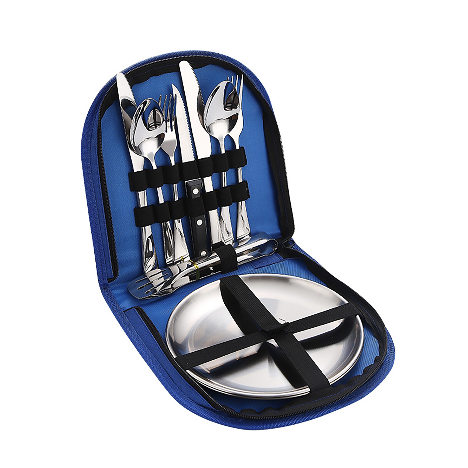 10pcs Stainless Steel Tableware Set With Bag 4