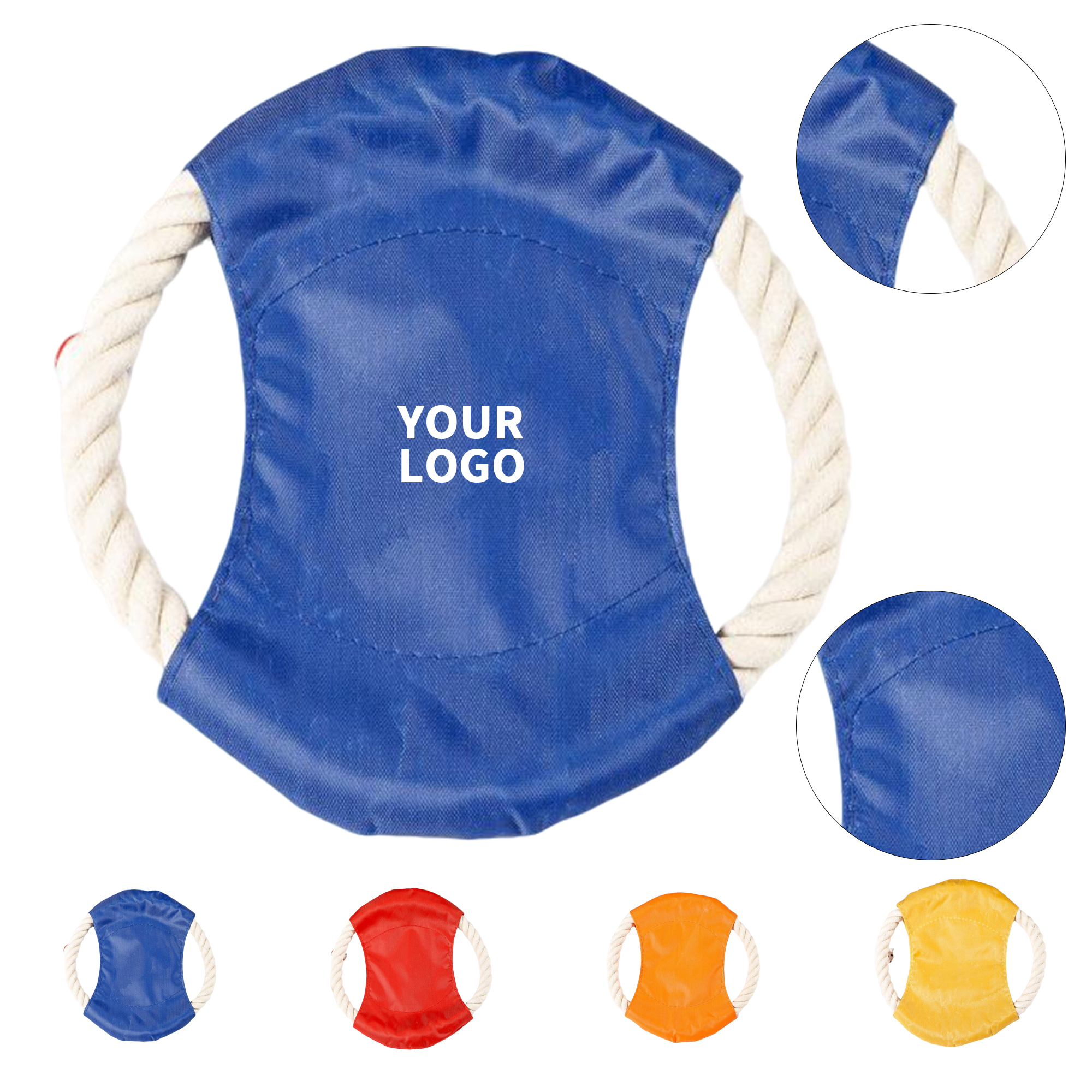 Rope Flying Disc Dog Toy Chew Resistant Design 2