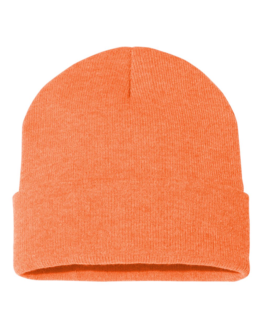 Solid Cuffed Beanie w/ Sewn Woven Patch 43