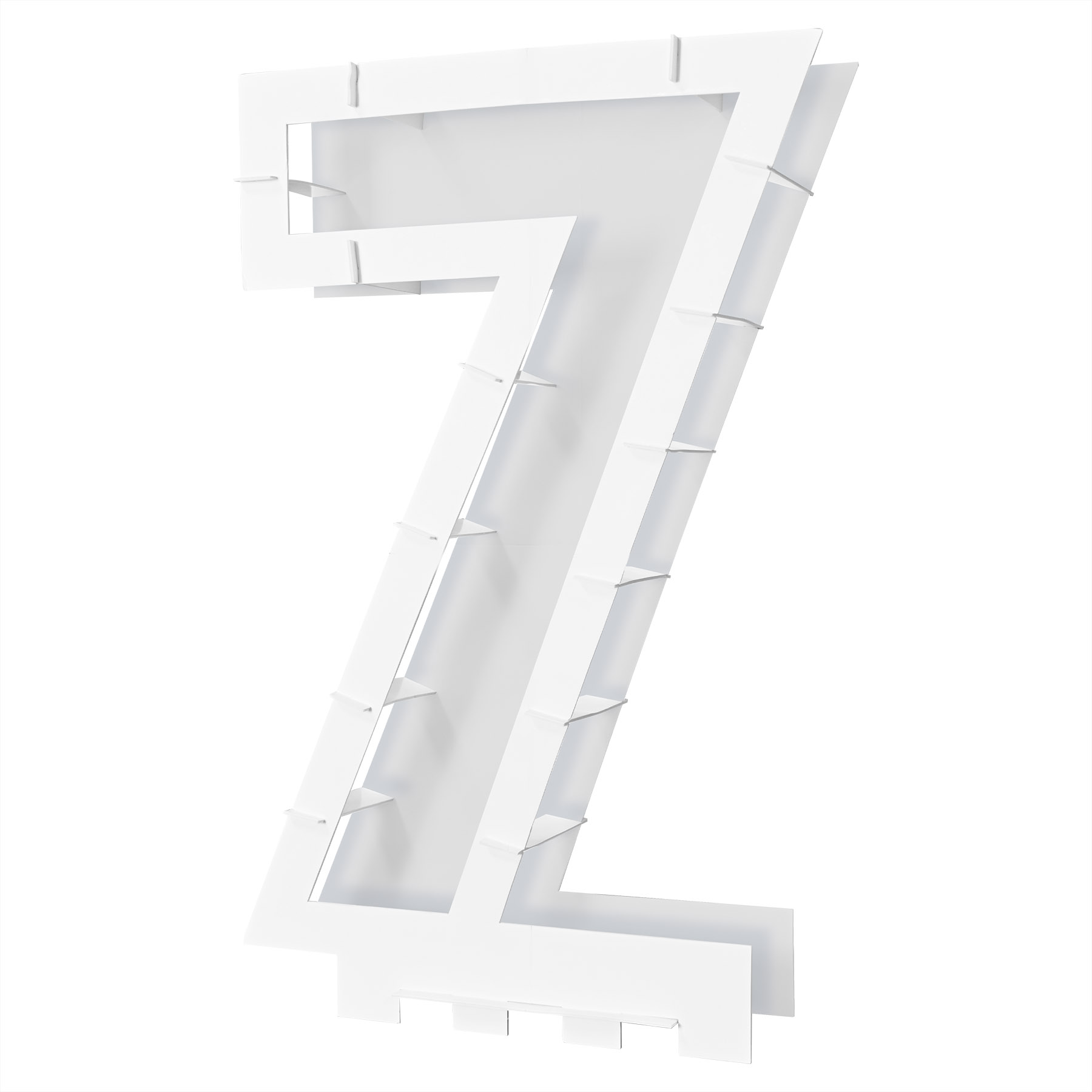 Balloon Mosaic Number "7" Frame