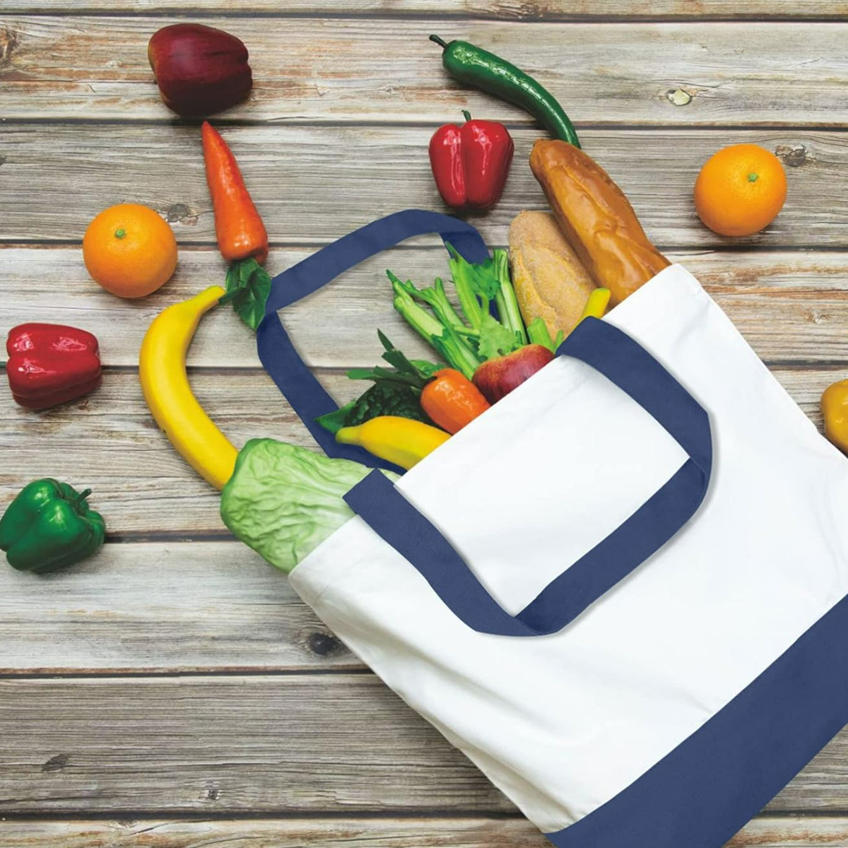 Canvas Tote Bag with Contrast Base, custom tote bag with logo imprint 5