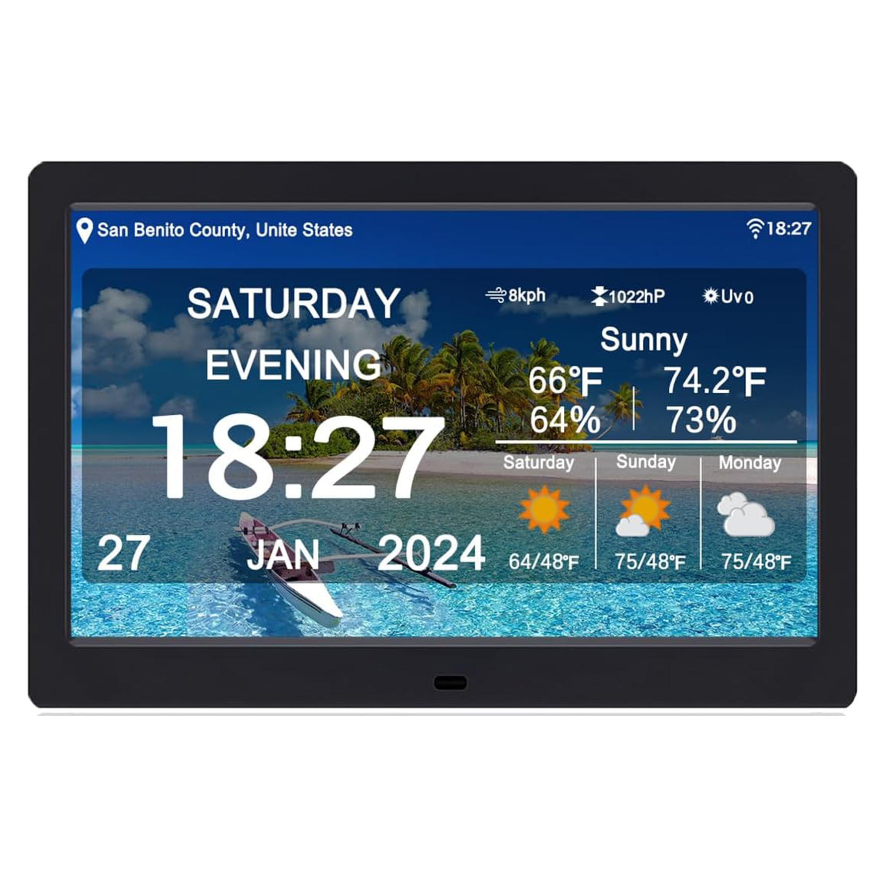 10.1" WiFi Digital Weather Clock with Calendar Display 7
