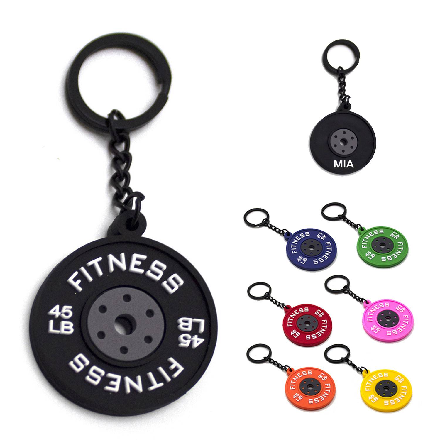 PVC dumbbell key chain 13