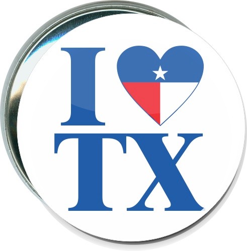 I Love Texas, State Button 1