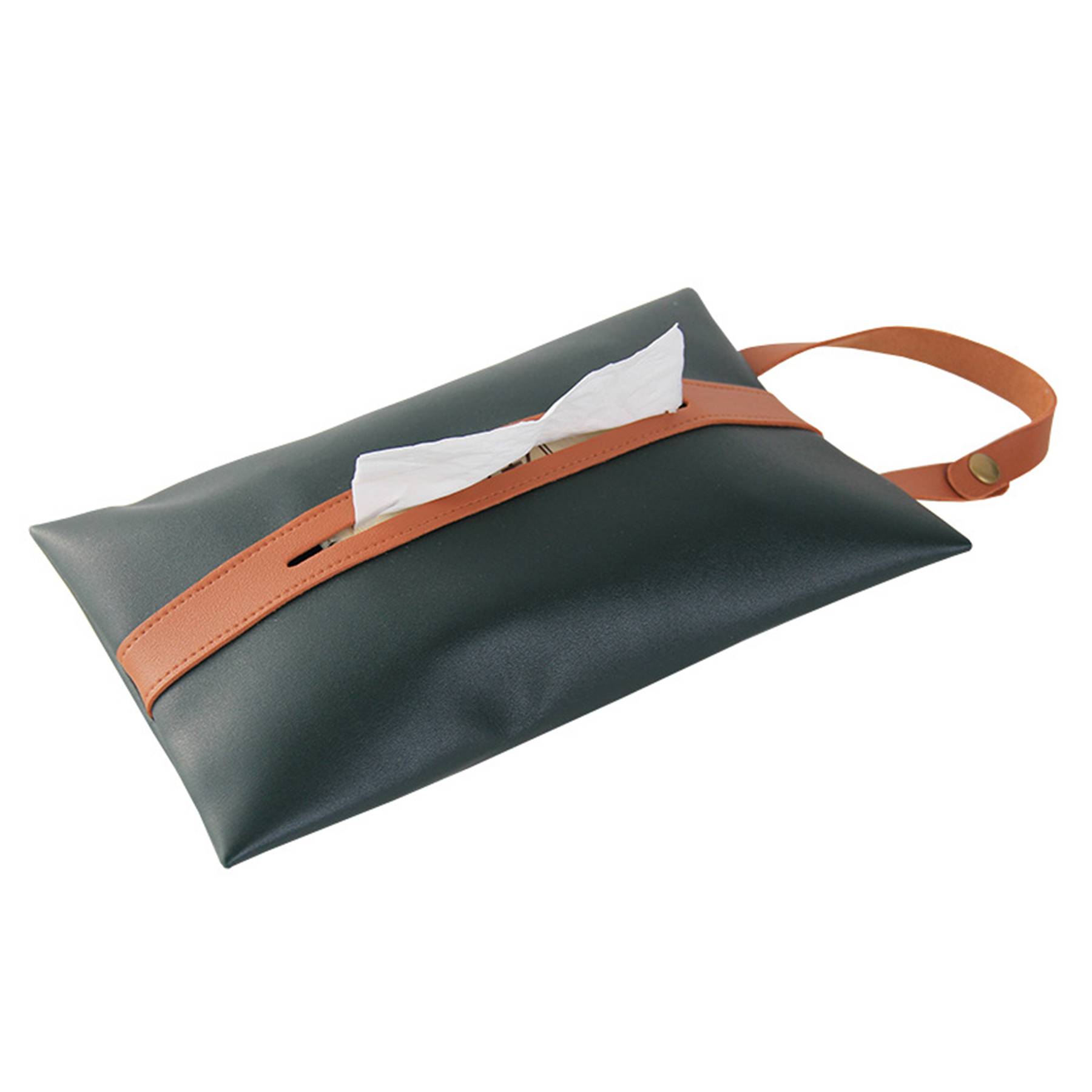 PU Leather Tissues Box with Hanging Strip 7