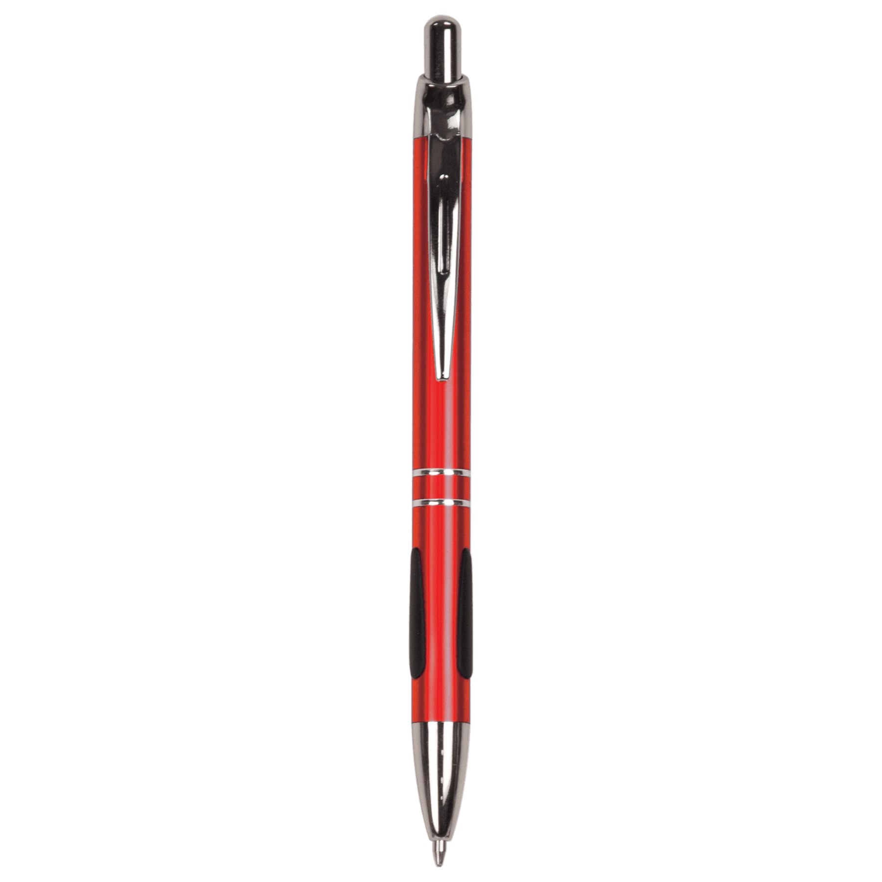 Red with Silver Trim Pen with Gripper 2
