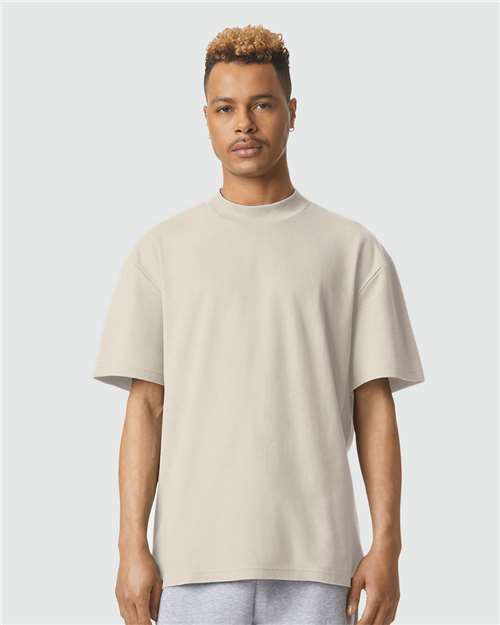 Unisex Pique Mock Neck Tee - 1PQ 7