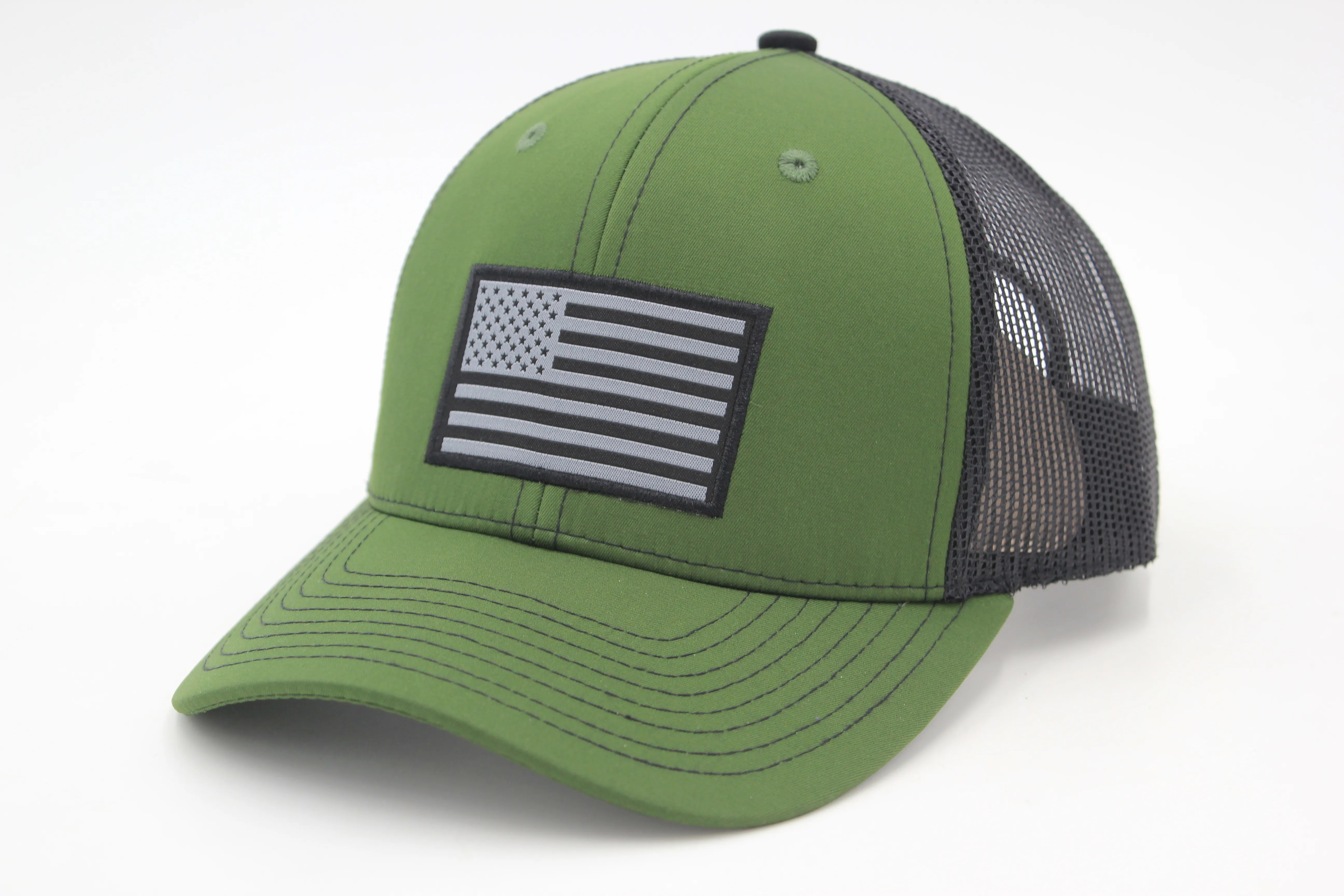 Trucker Cap 5 Panel Mesh Back SnapBack Woven Patch