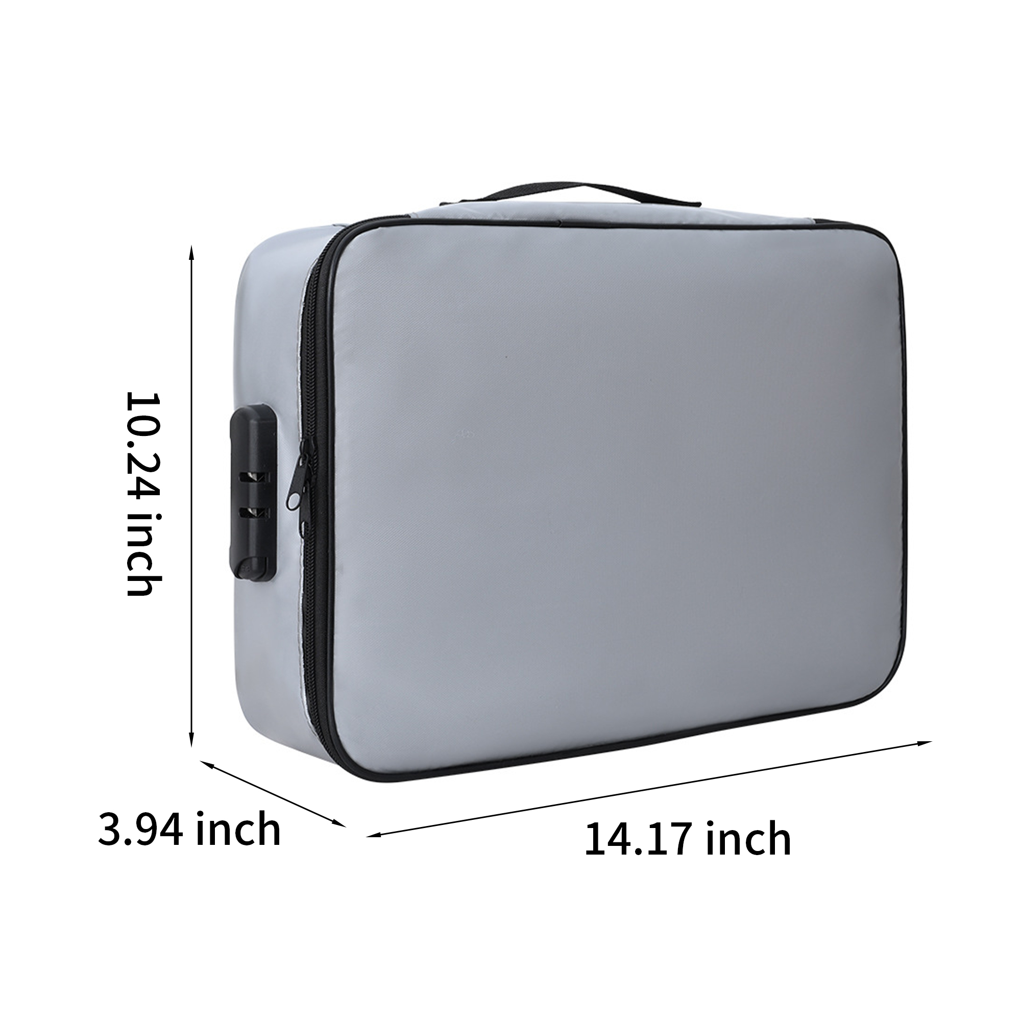 Polyester Document Bag With Handle And Lock 14 x 10 x 4" 5