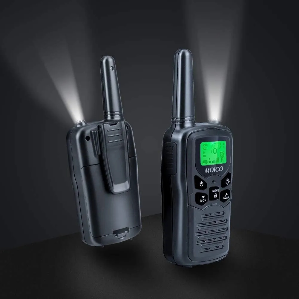 Custom Durable Rechargeable Walkie Talkies With Flashlight 6