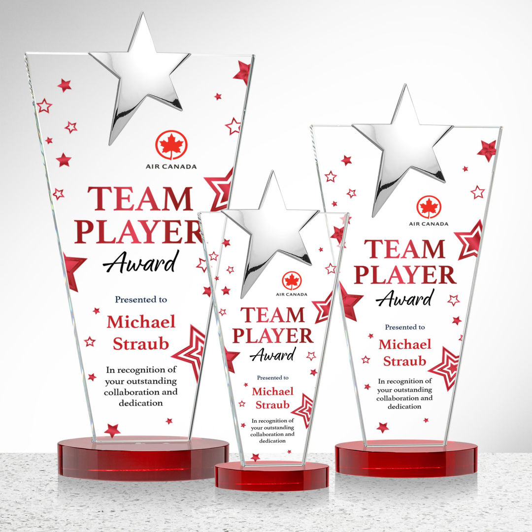 Mantella Chrome Star VividPrint™ Award - Red 7