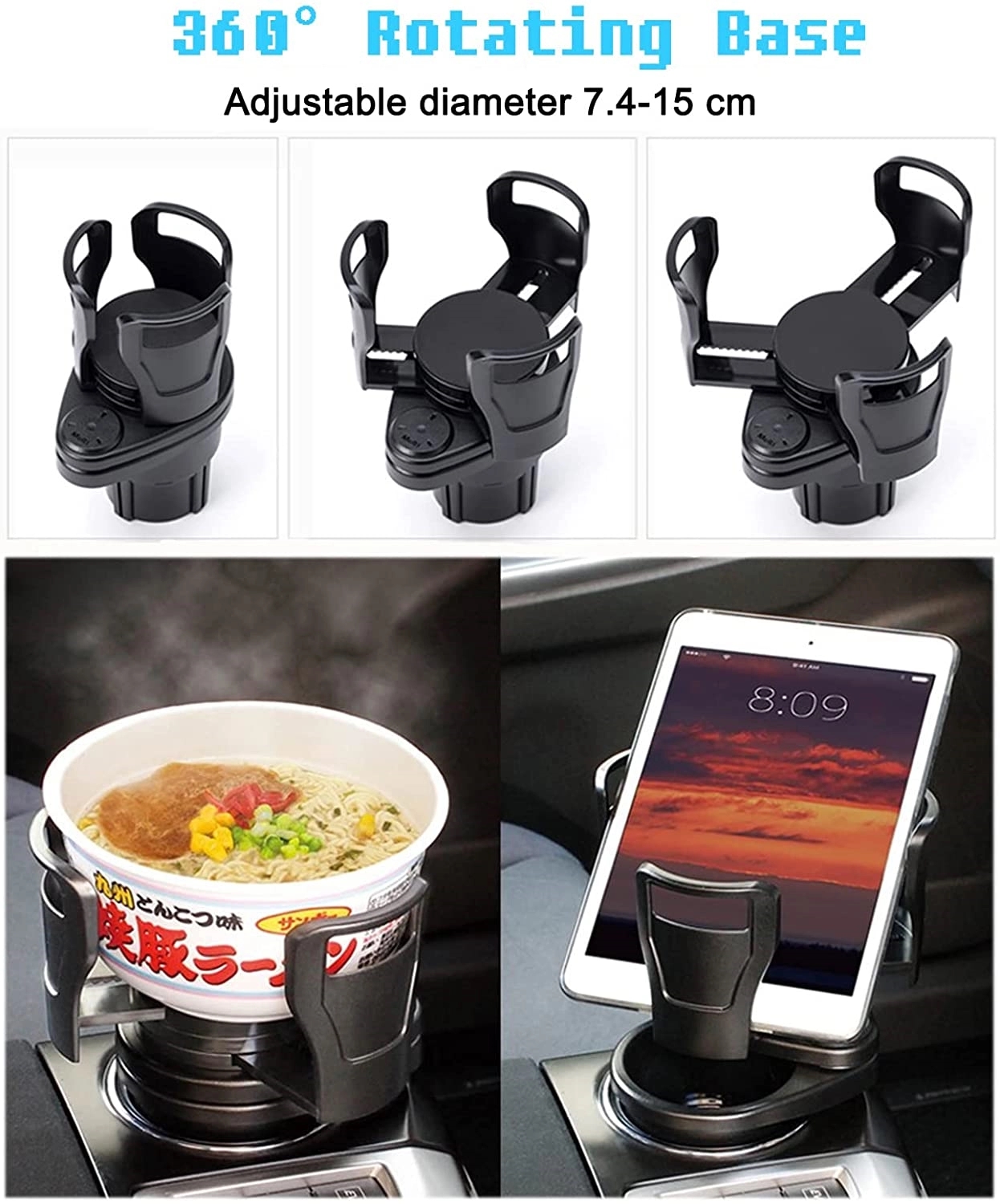 2 in 1 Multi functional Universal Car Cup Holder 2