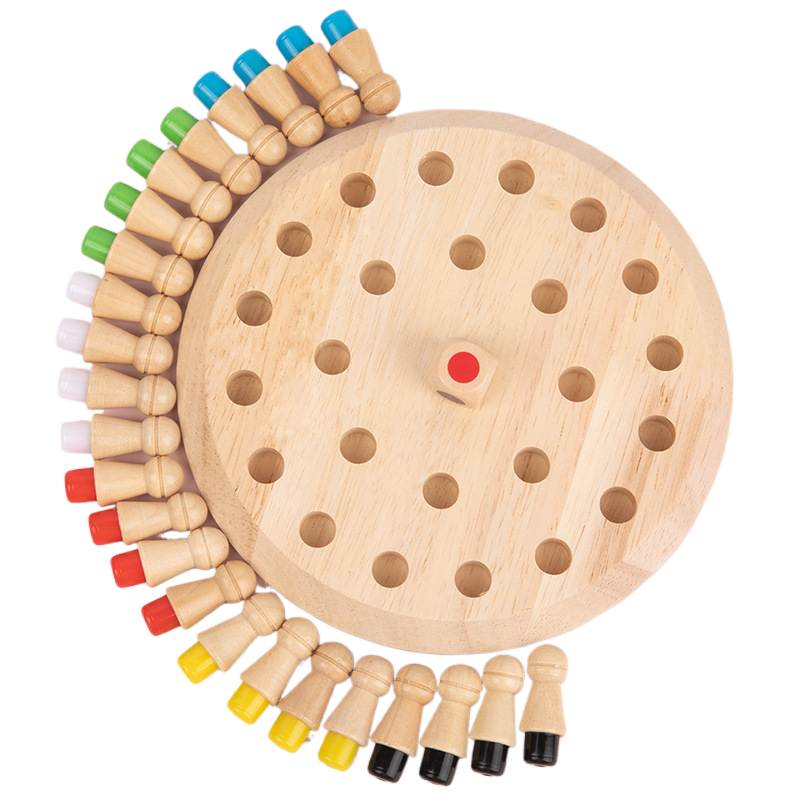Interactive Wooden Memory Chess 3