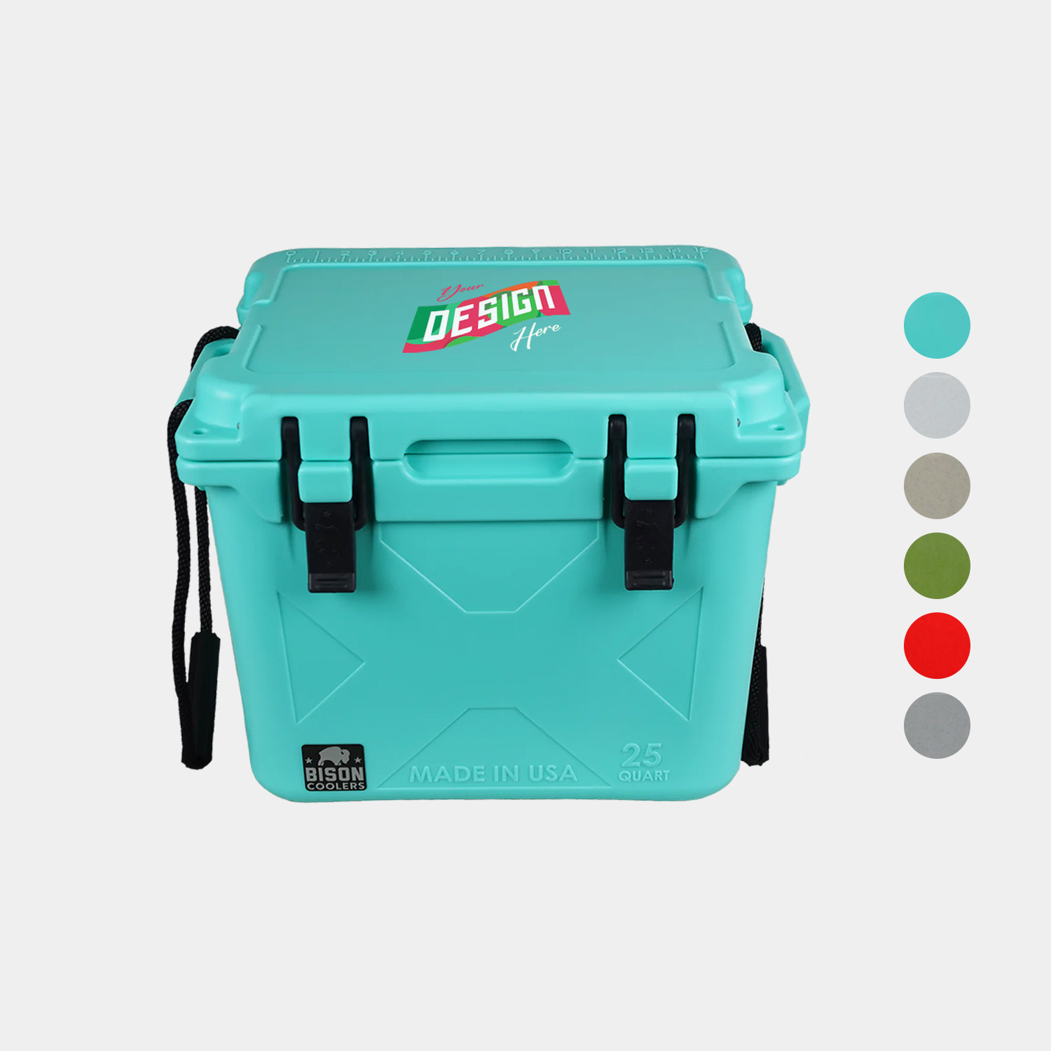 25 QT Bison® USA-Made Hard Cooler Ice Chest (20.5" x 17.625" x 15") 4