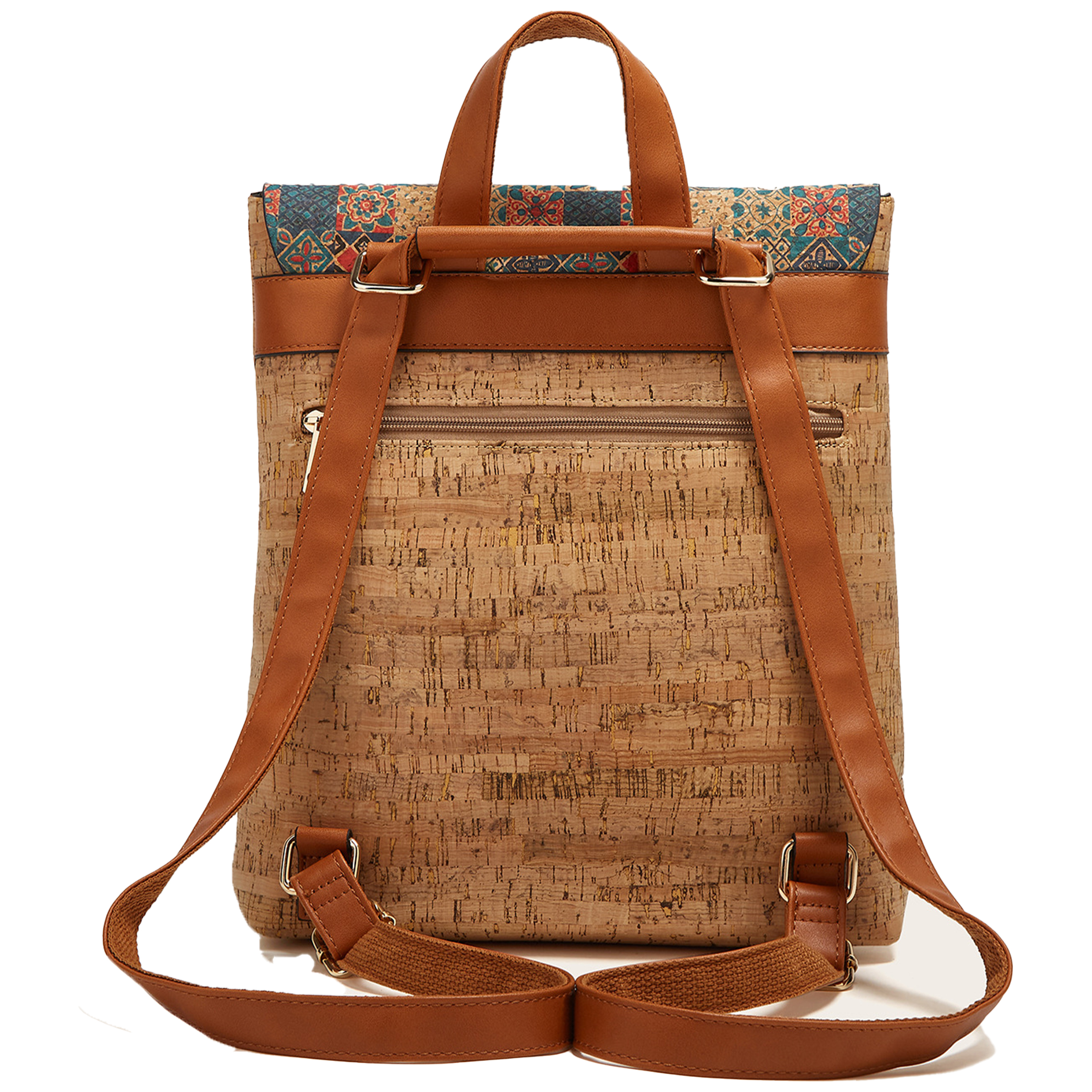 Polyester Large Capacity Retro Printed Backpack 6